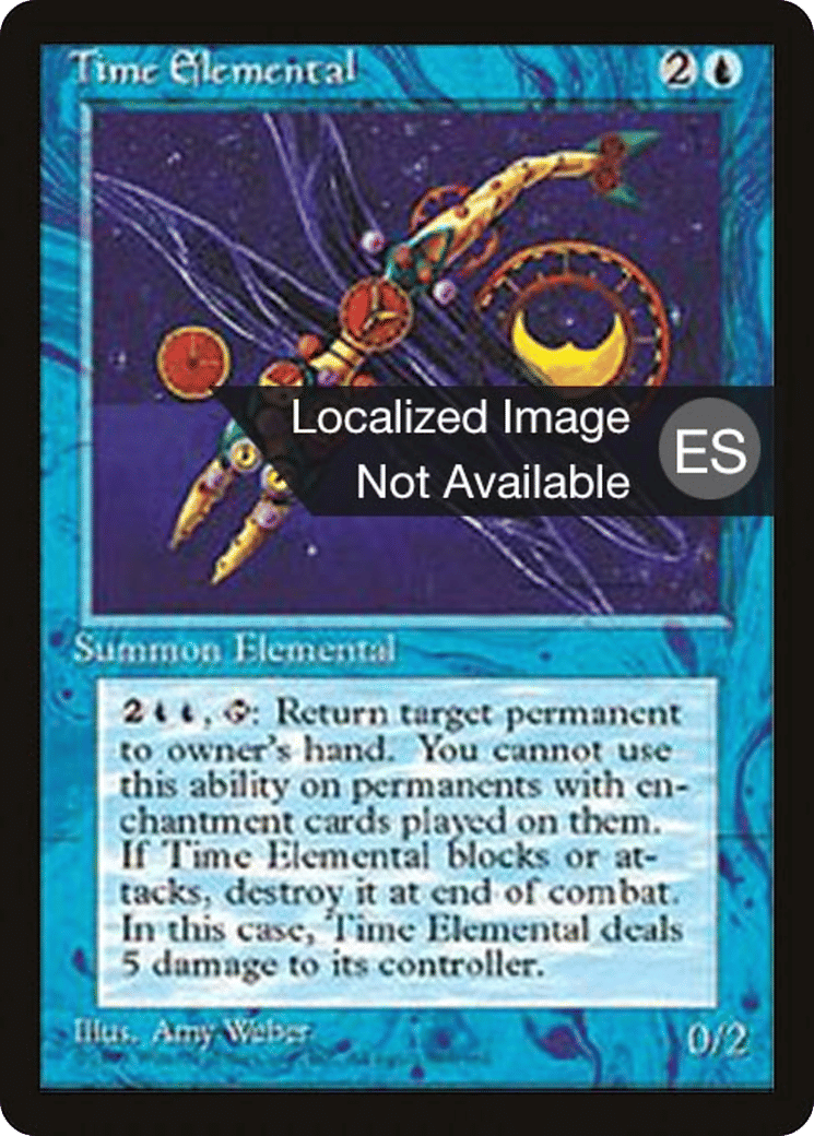 Time Elemental — Fourth Edition Foreign Black Border — Magic: The Gathering