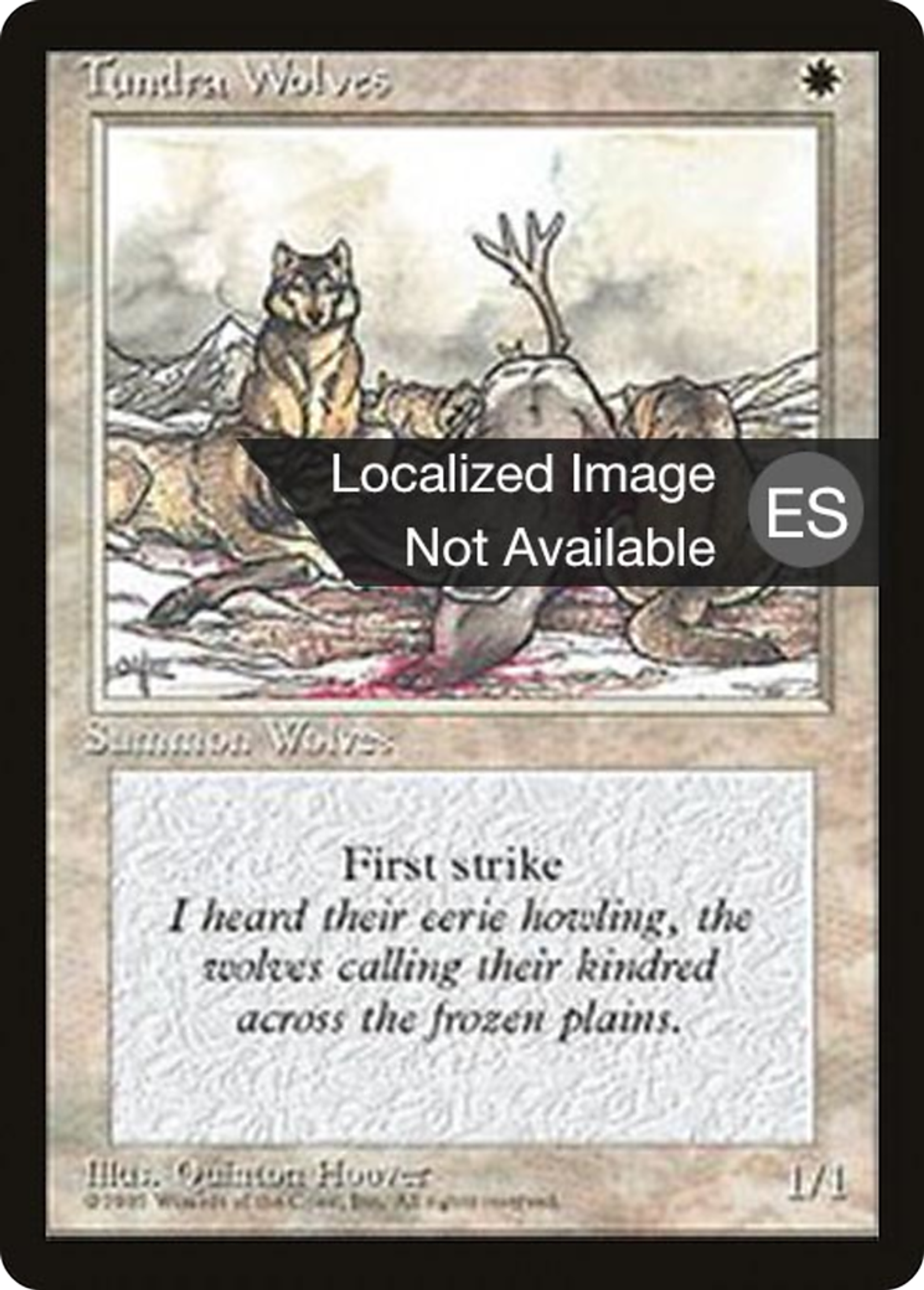 Tundra Wolves — Fourth Edition Foreign Black Border — Magic: The Gathering
