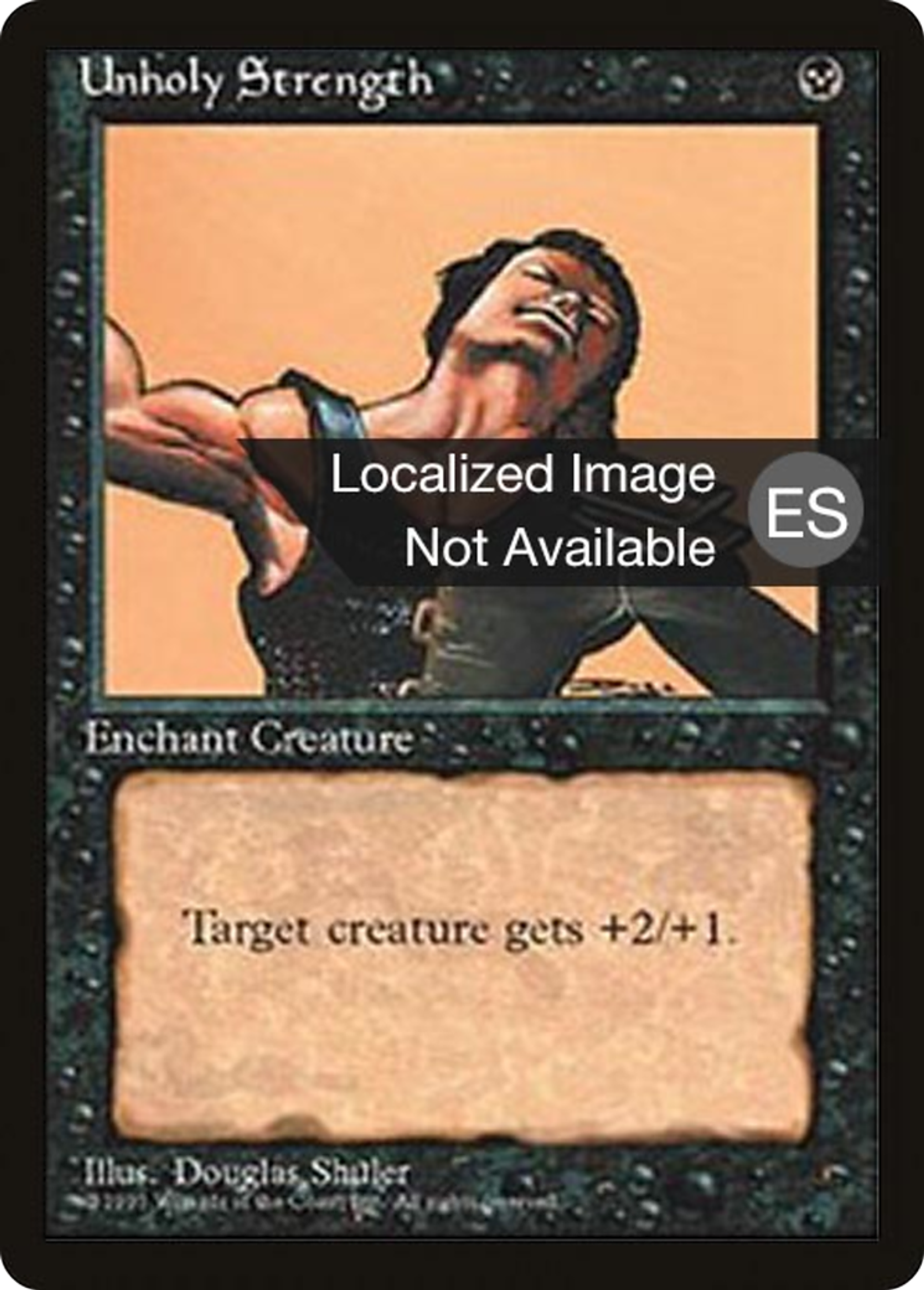 Unholy Strength — Fourth Edition Foreign Black Border — Magic: The Gathering