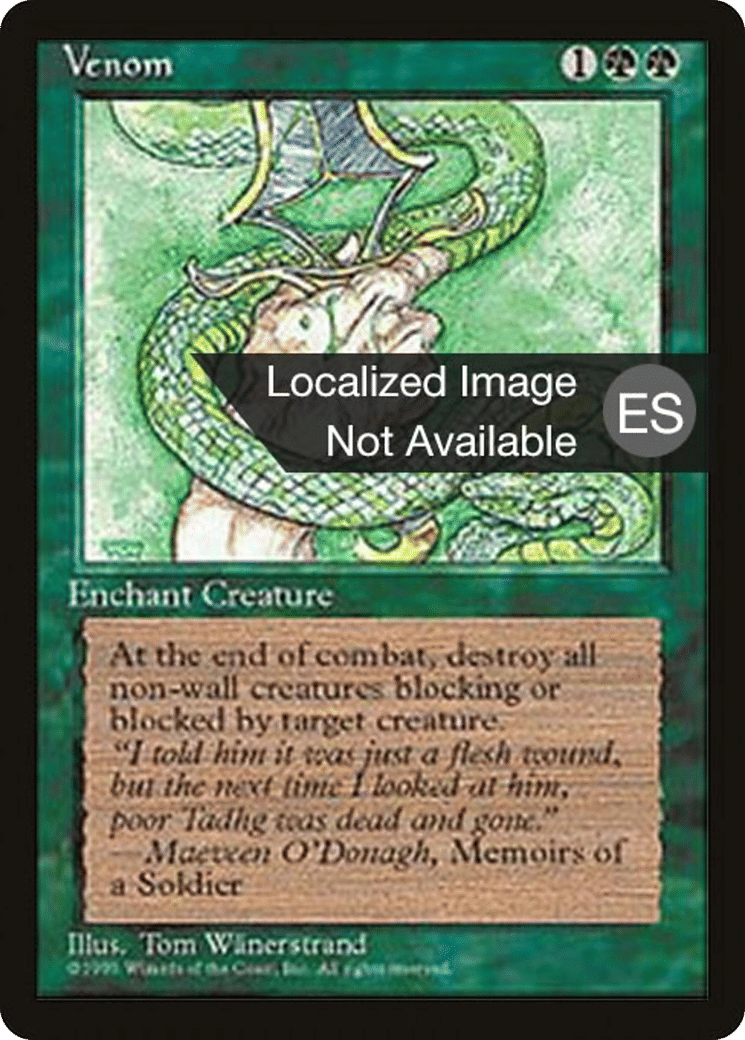 Venom — Fourth Edition Foreign Black Border — Magic: The Gathering
