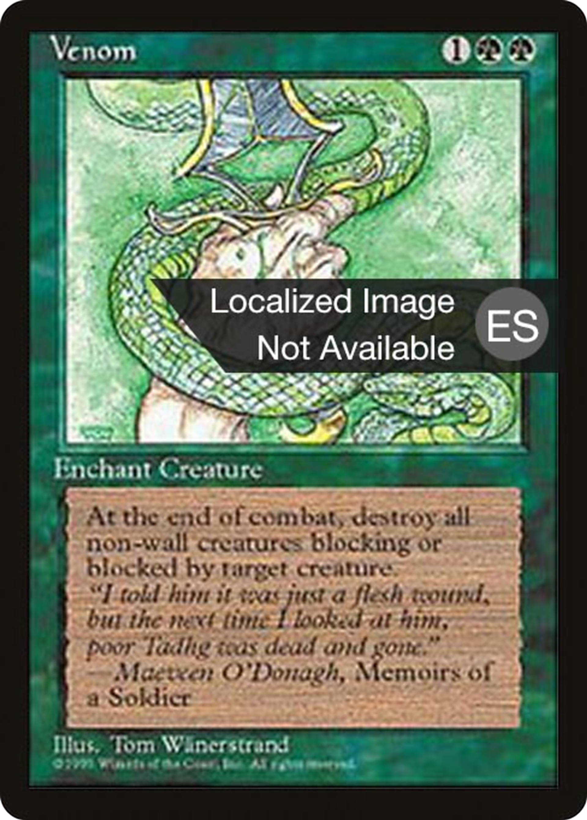 Venom — Fourth Edition Foreign Black Border — Magic: The Gathering