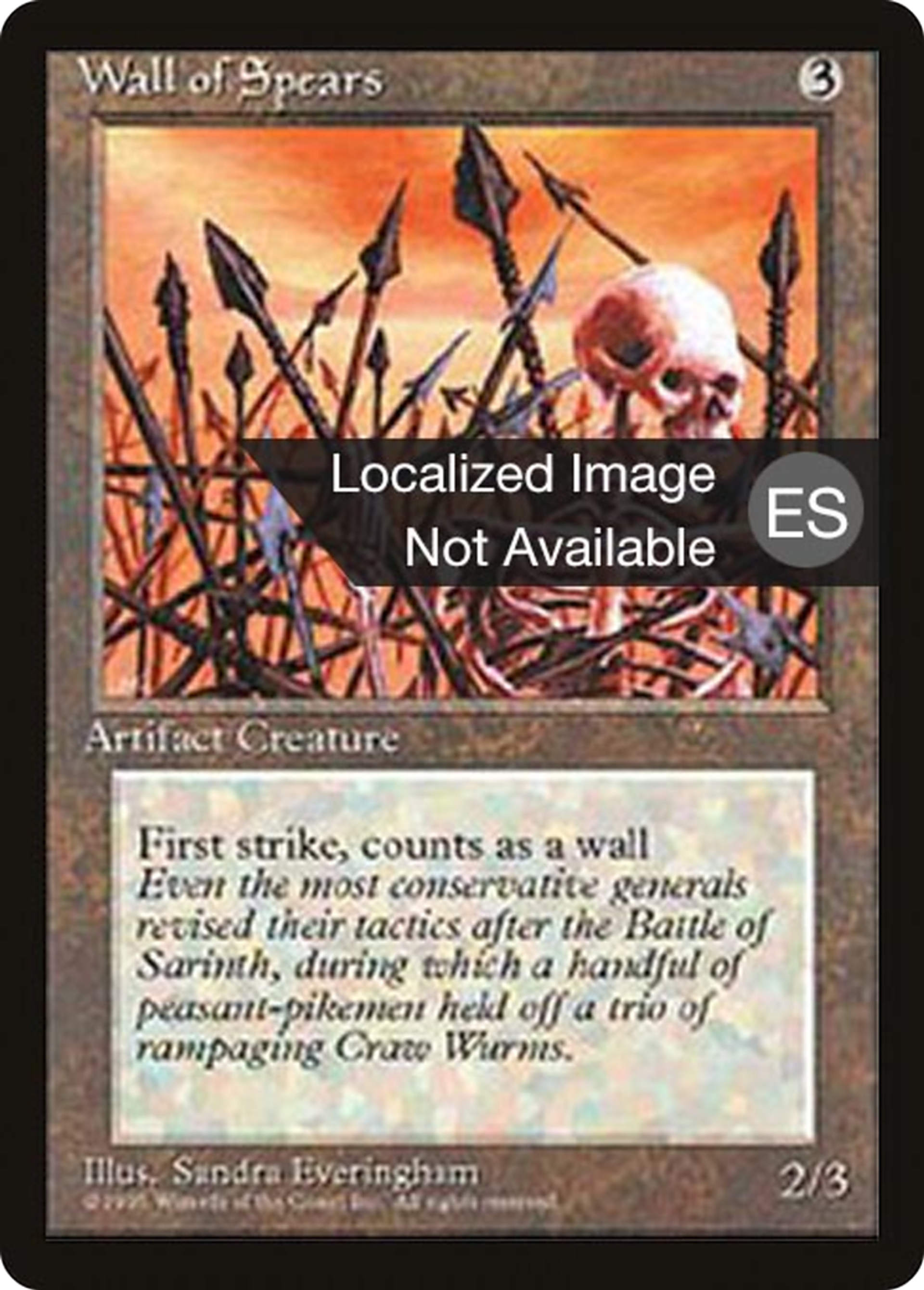 Wall of Spears — Fourth Edition Foreign Black Border — Magic: The Gathering