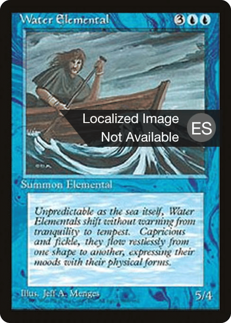 Water Elemental — Fourth Edition Foreign Black Border — Magic: The Gathering