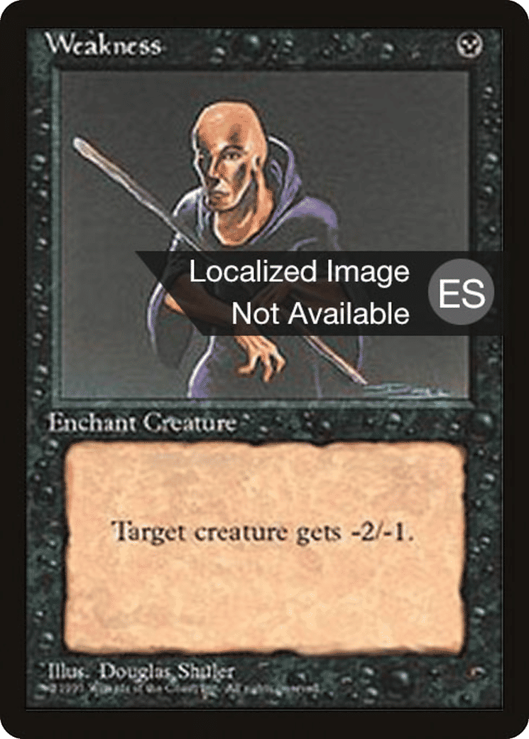 Weakness — Fourth Edition Foreign Black Border — Magic: The Gathering