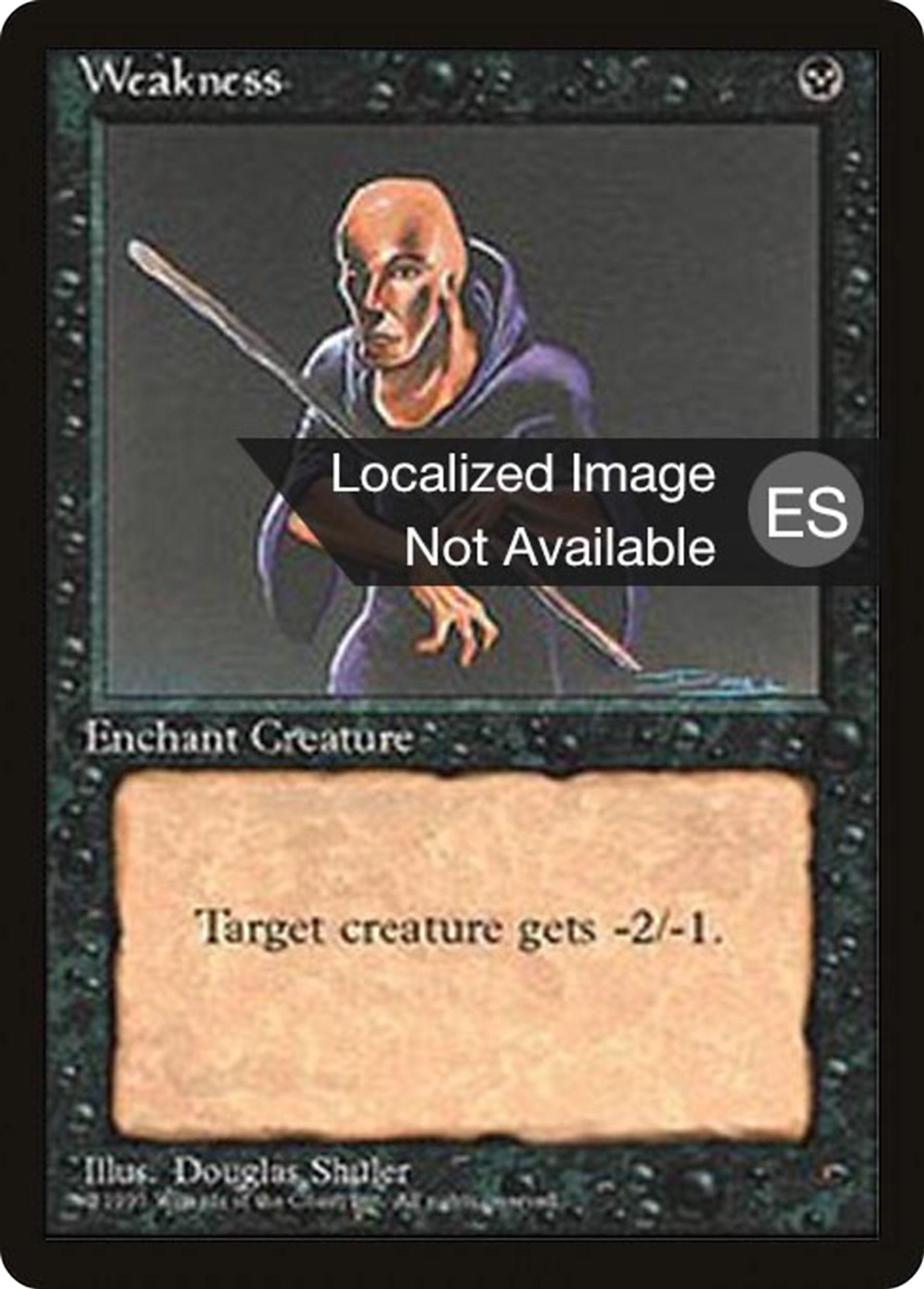 Weakness — Fourth Edition Foreign Black Border — Magic: The Gathering