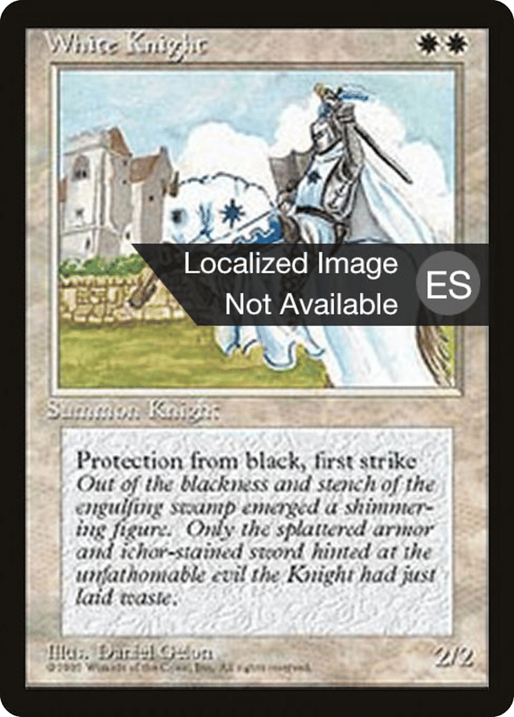 White Knight — Fourth Edition Foreign Black Border — Magic: The Gathering