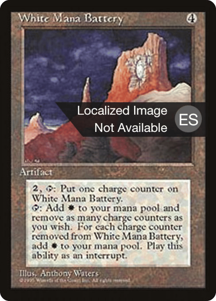 White Mana Battery — Fourth Edition Foreign Black Border — Magic: The Gathering