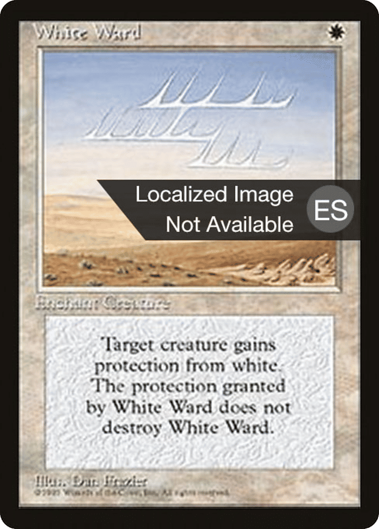 White Ward — Fourth Edition Foreign Black Border — Magic: The Gathering
