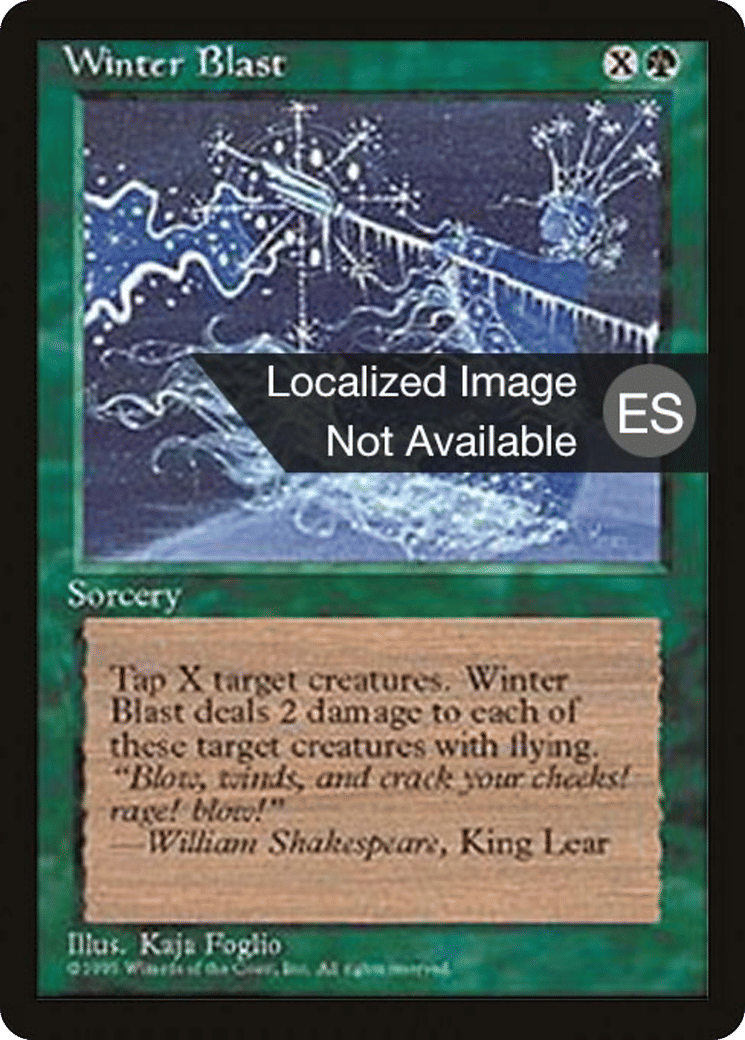 Winter Blast — Fourth Edition Foreign Black Border — Magic: The Gathering