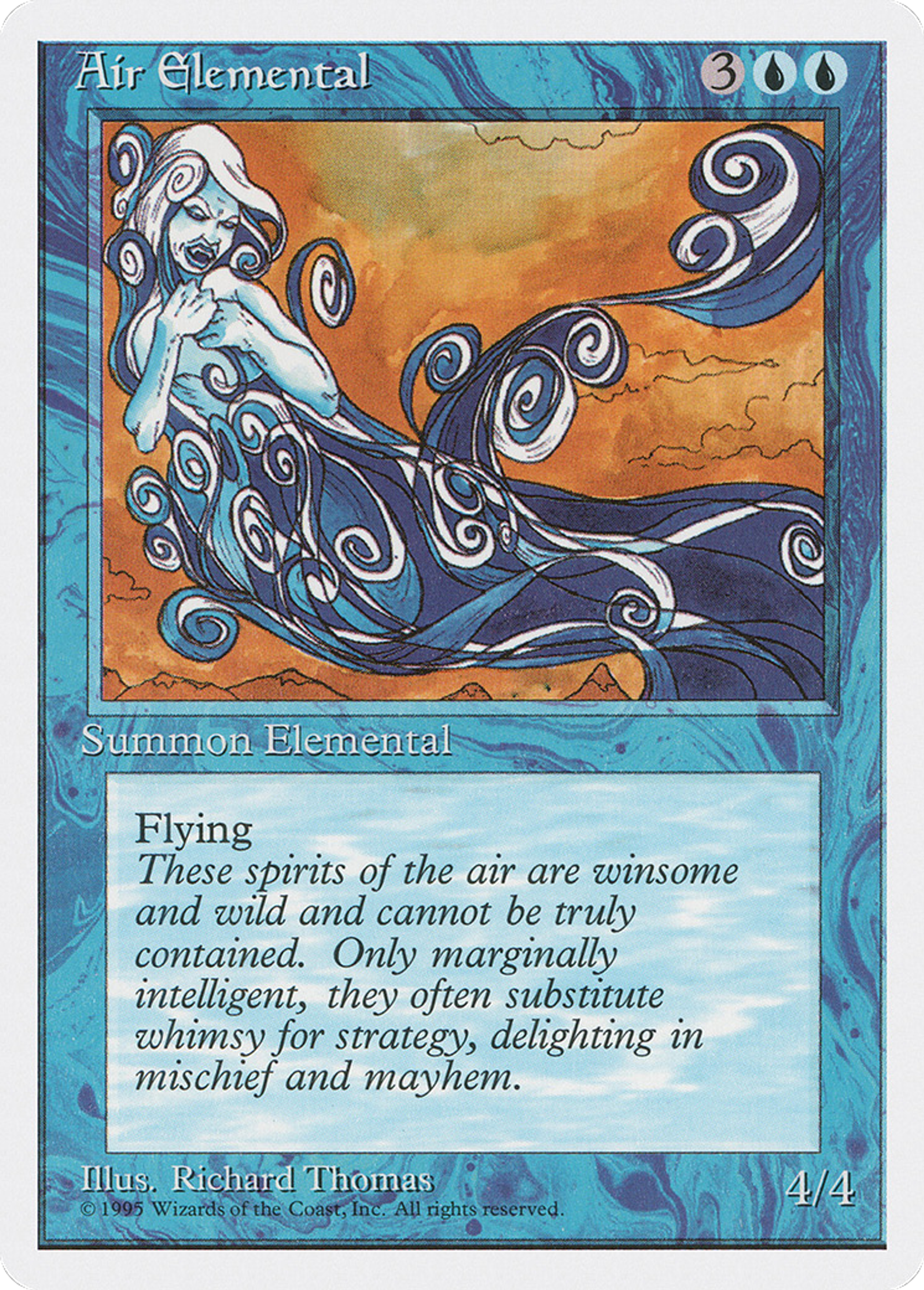 Air Elemental — Fourth Edition — Magic: The Gathering
