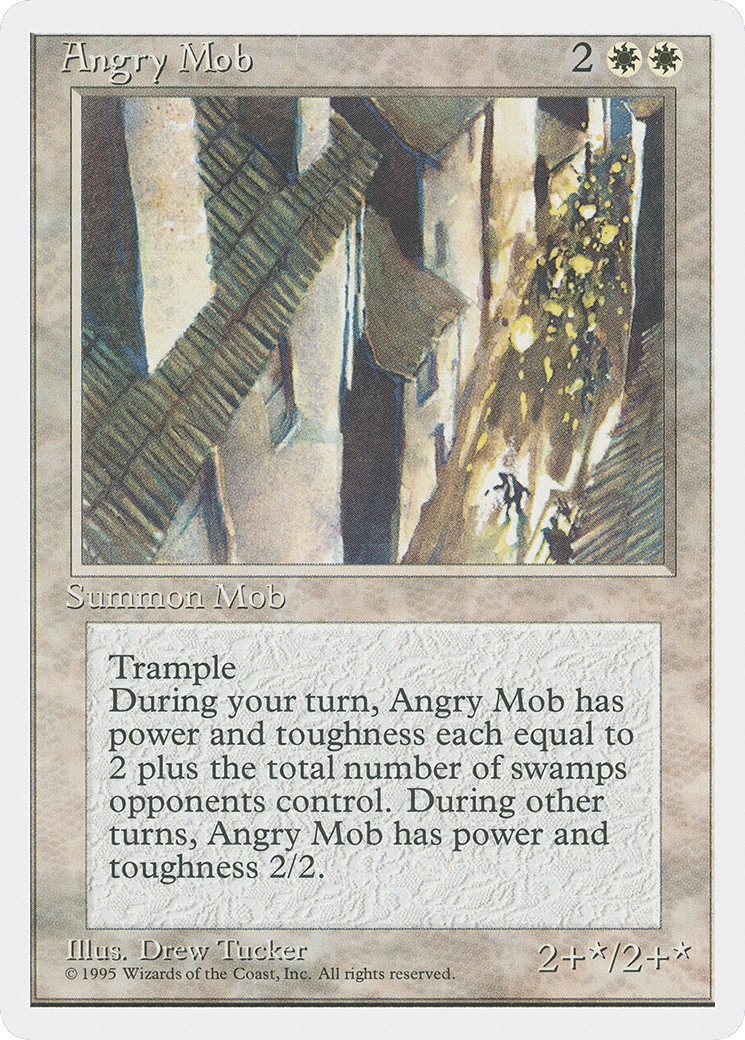 Angry Mob — Fourth Edition — Magic: The Gathering