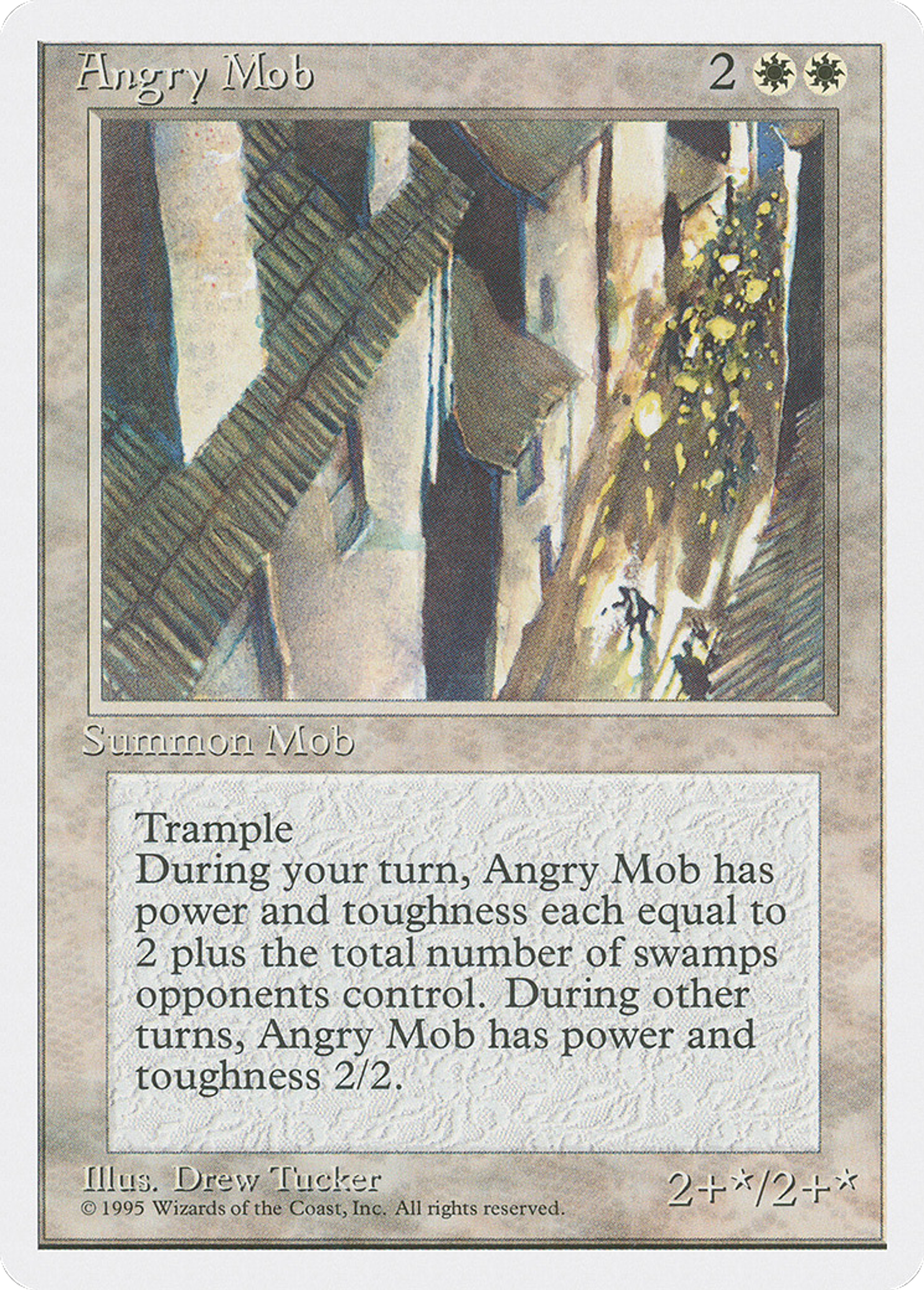 Angry Mob — Fourth Edition — Magic: The Gathering
