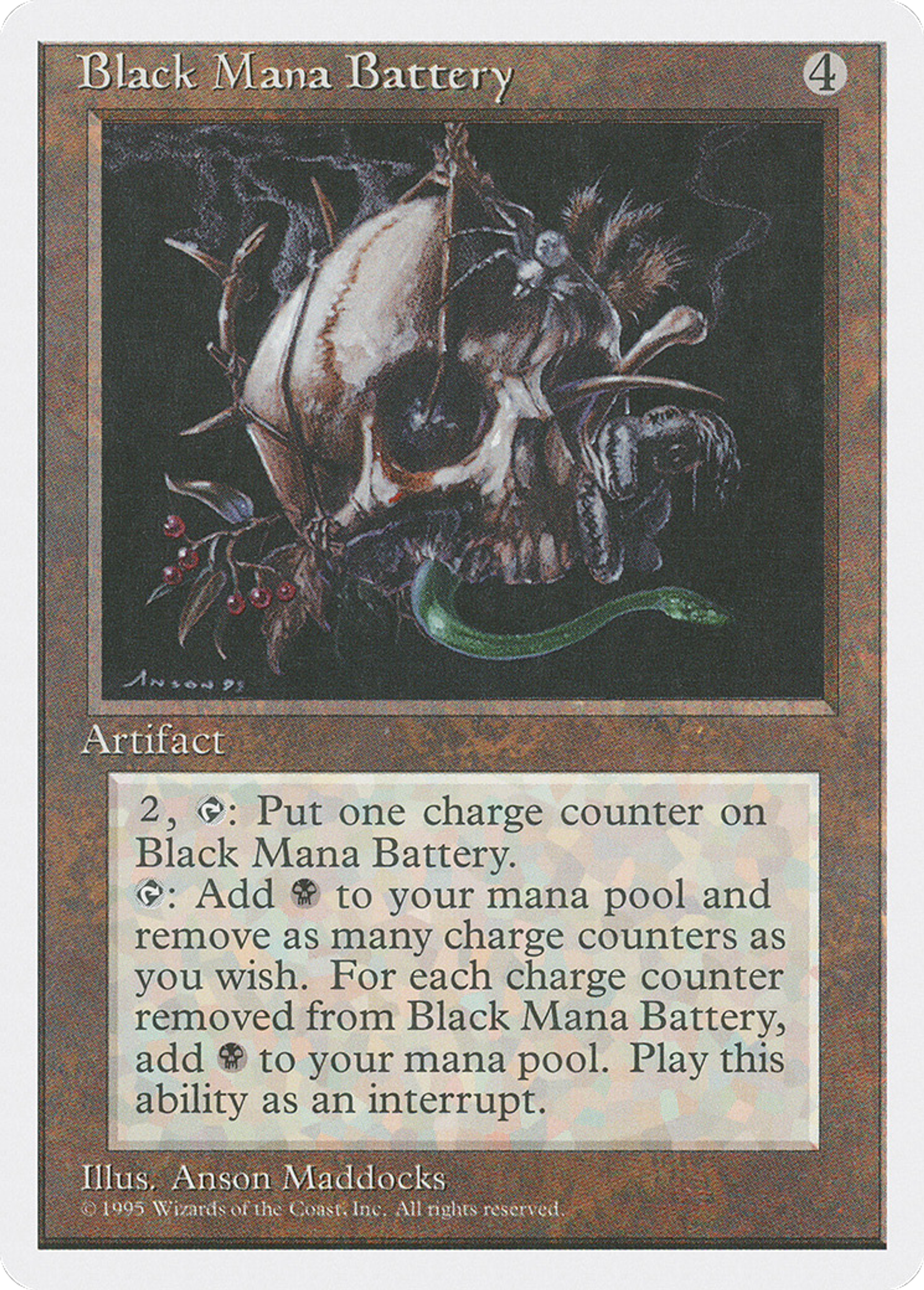 Black Mana Battery — Fourth Edition — Magic: The Gathering