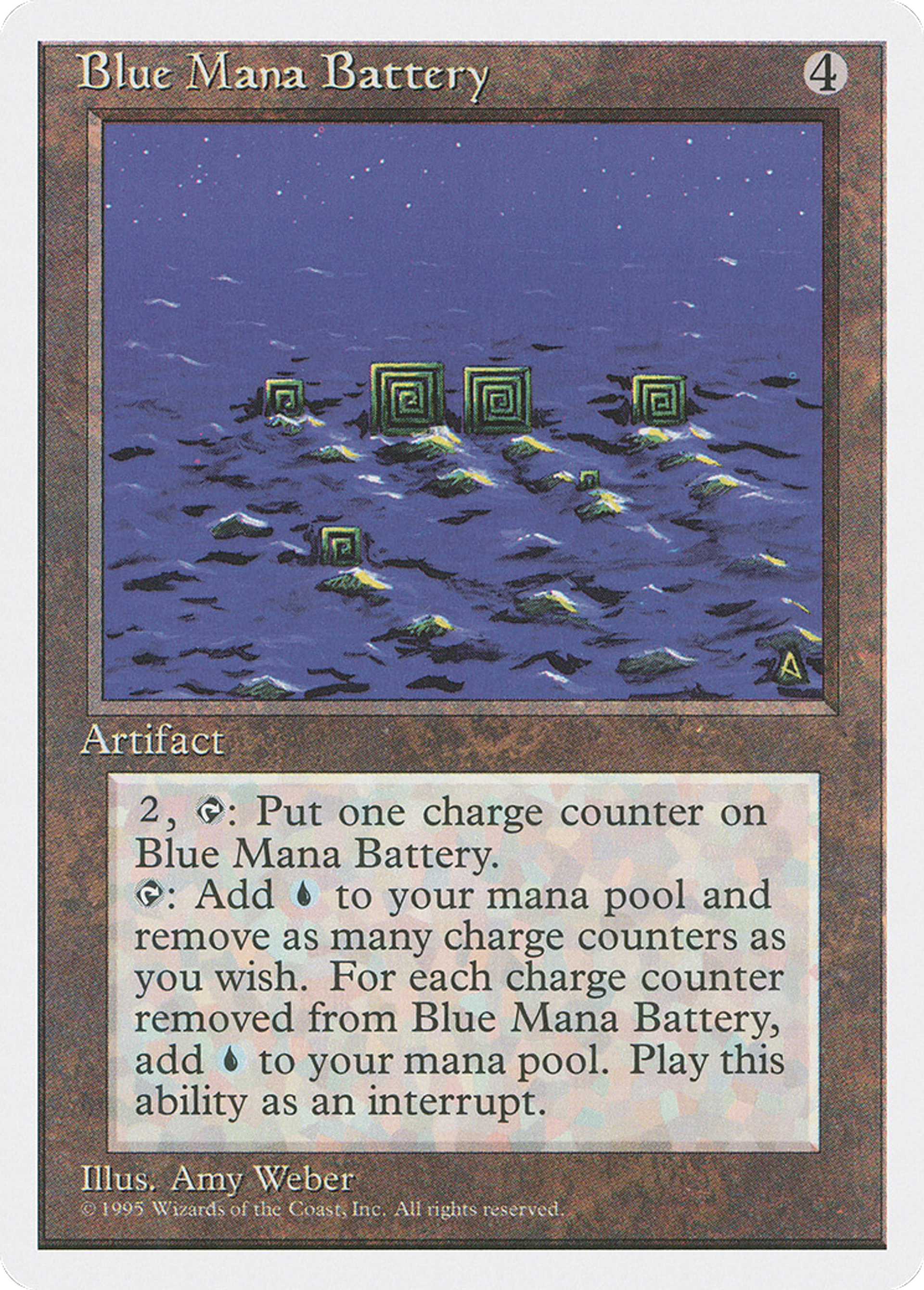 Blue Mana Battery — Fourth Edition — Magic: The Gathering