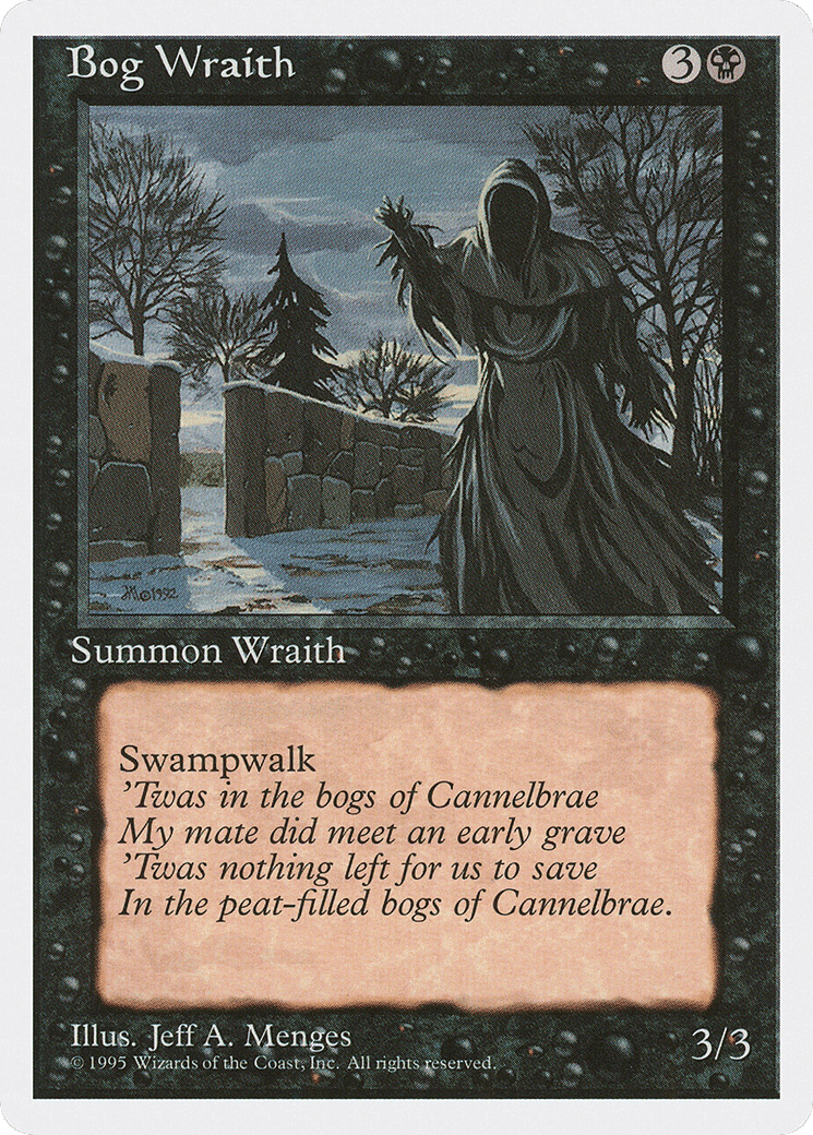 Bog Wraith — Fourth Edition — Magic: The Gathering