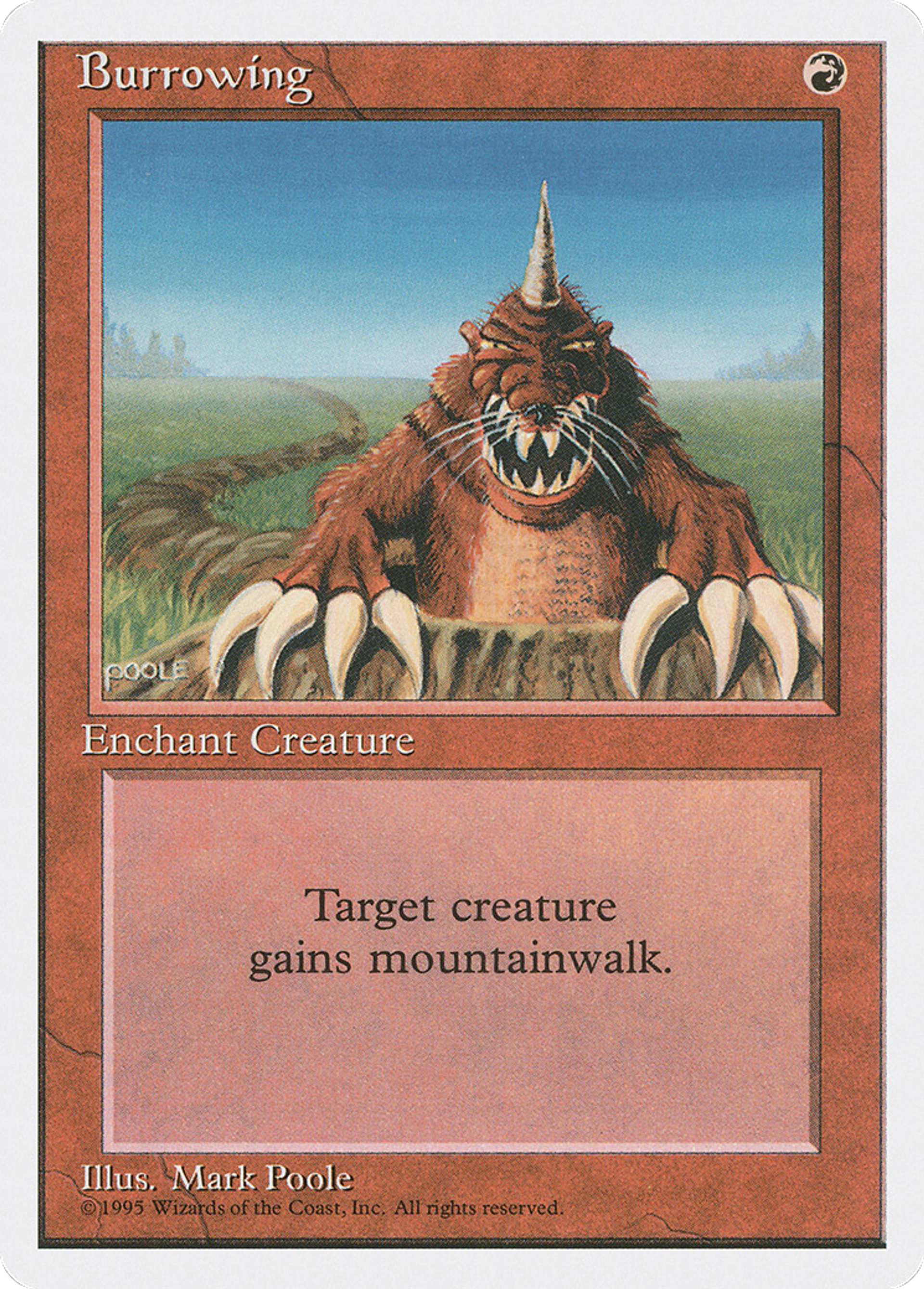 Burrowing — Fourth Edition — Magic: The Gathering