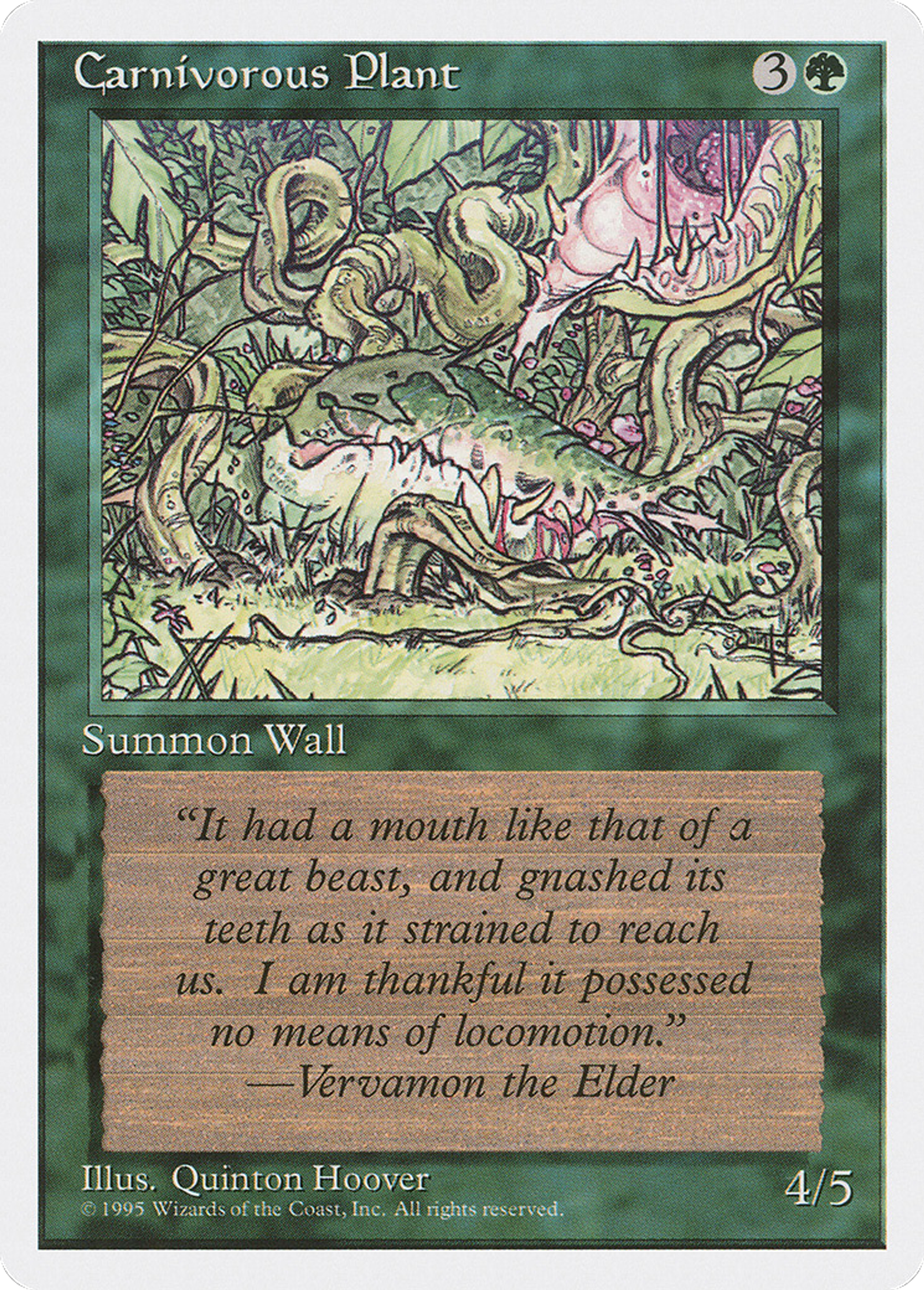 Carnivorous Plant — Fourth Edition — Magic: The Gathering