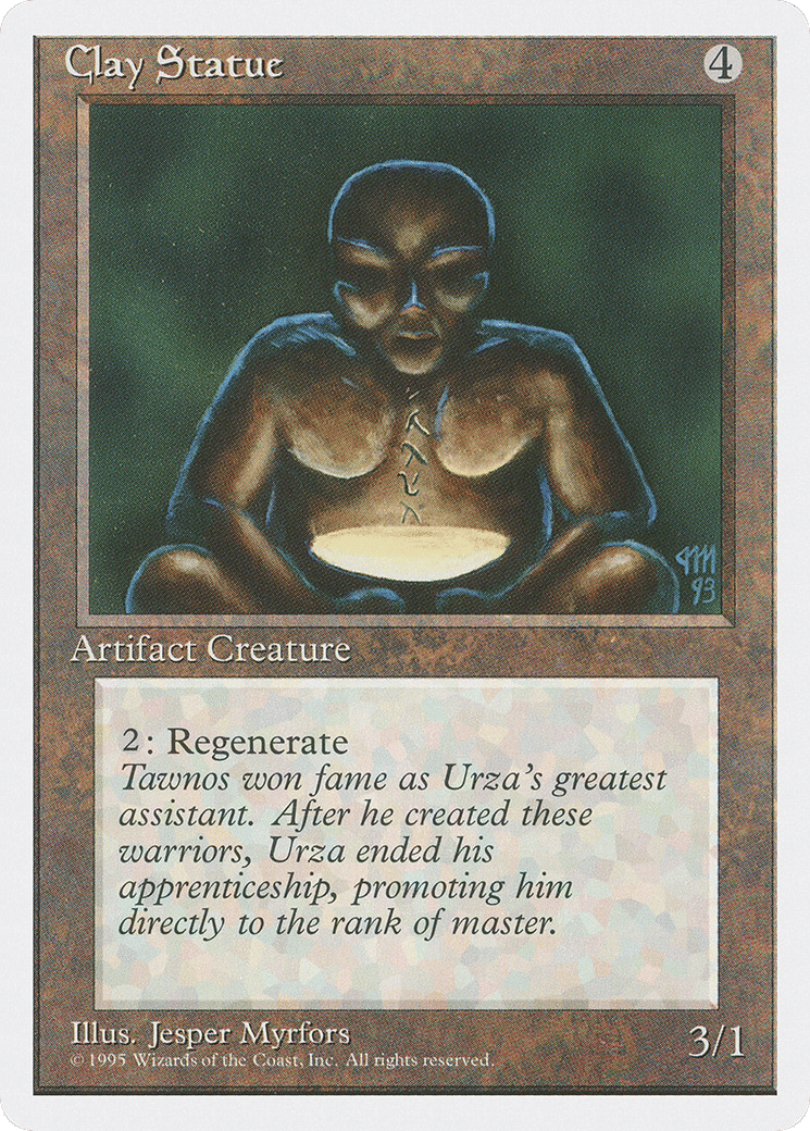 Clay Statue — Fourth Edition — Magic: The Gathering
