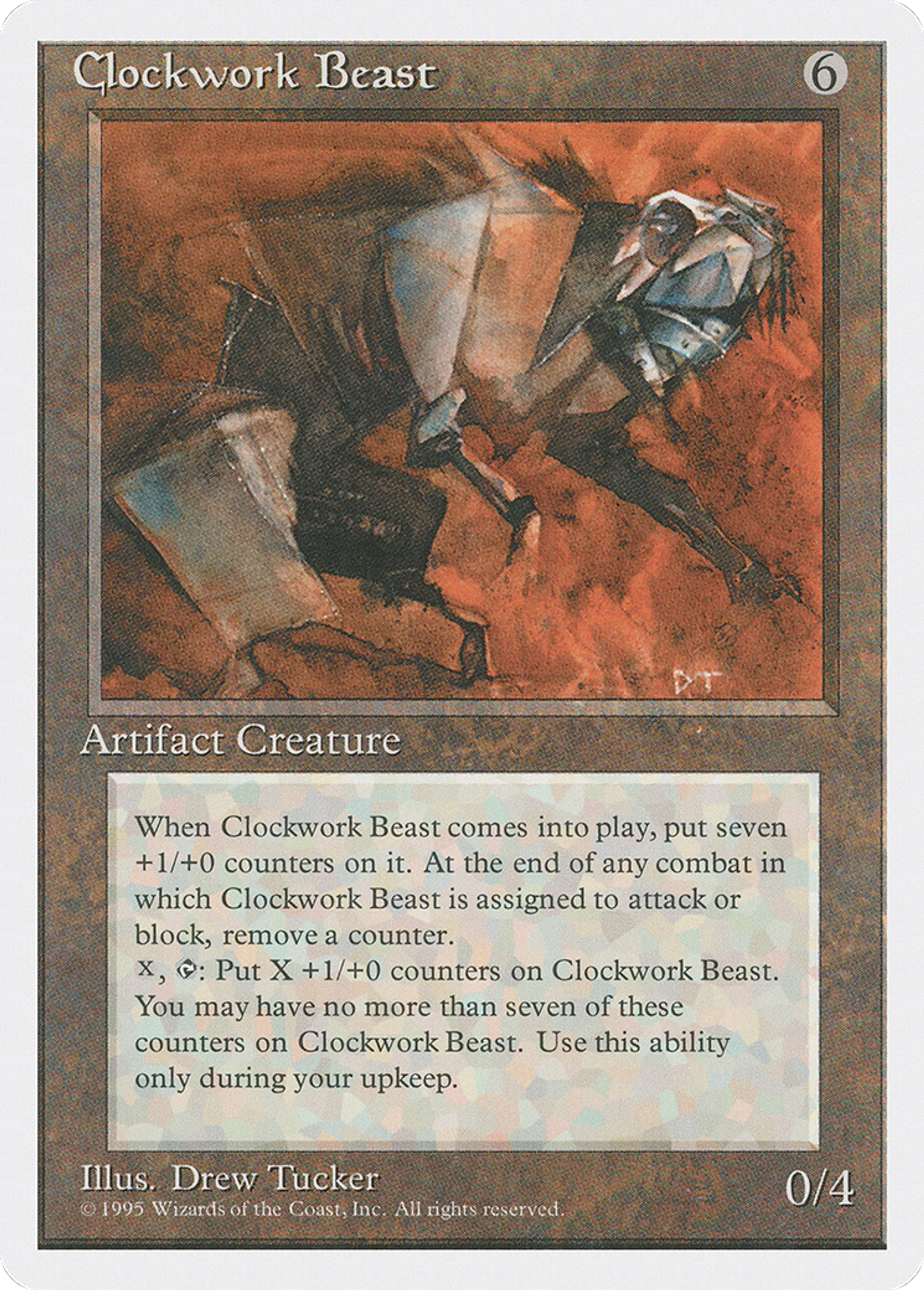 Clockwork Beast — Fourth Edition — Magic: The Gathering