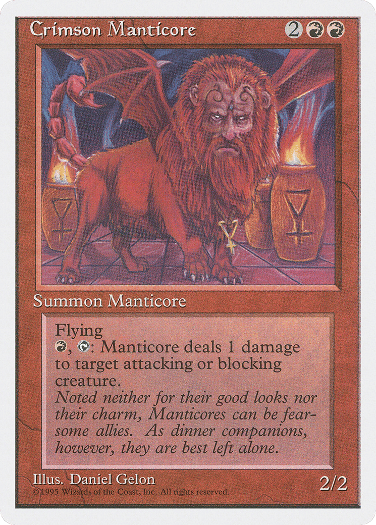 Crimson Manticore — Fourth Edition — Magic: The Gathering