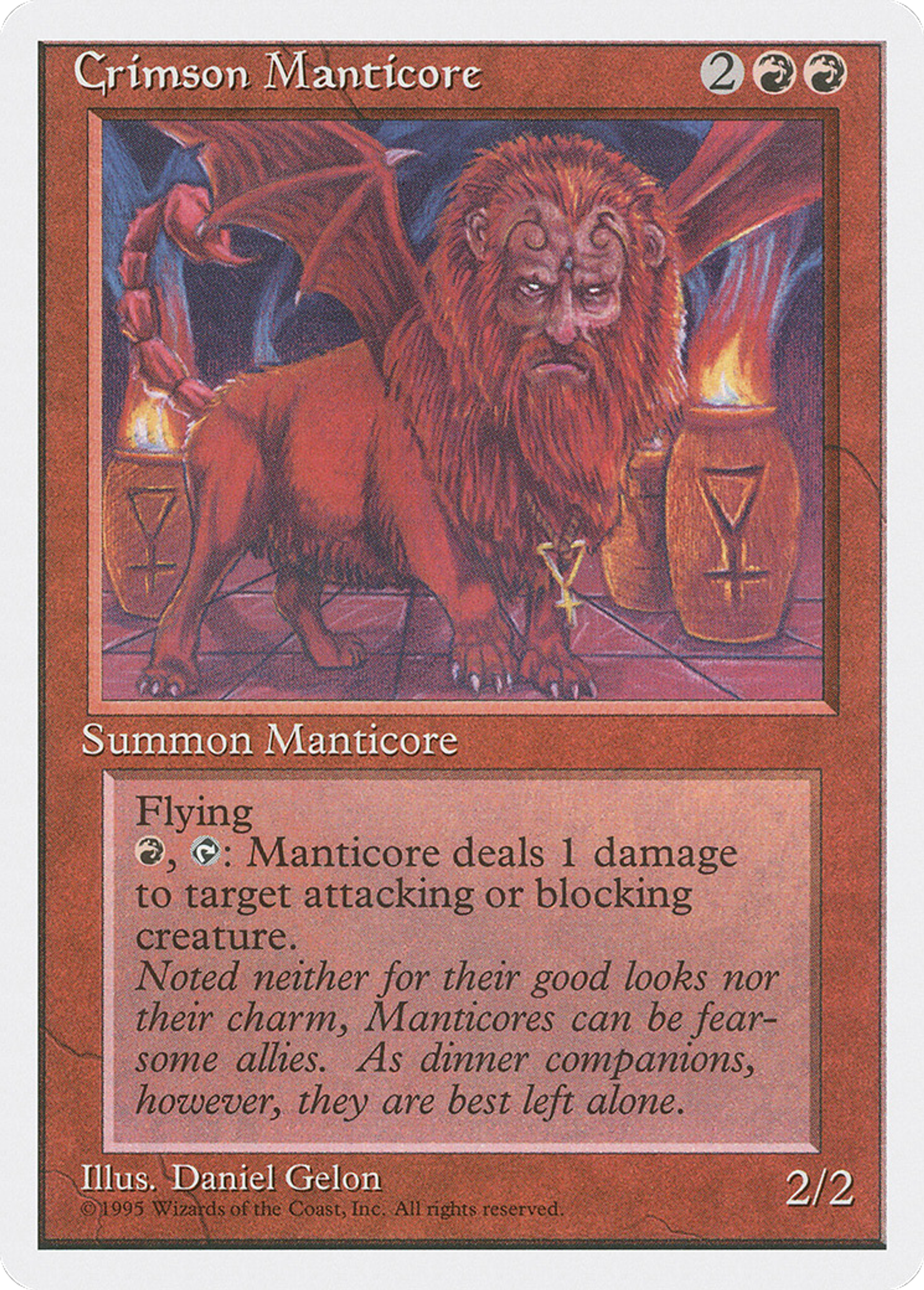 Crimson Manticore — Fourth Edition — Magic: The Gathering