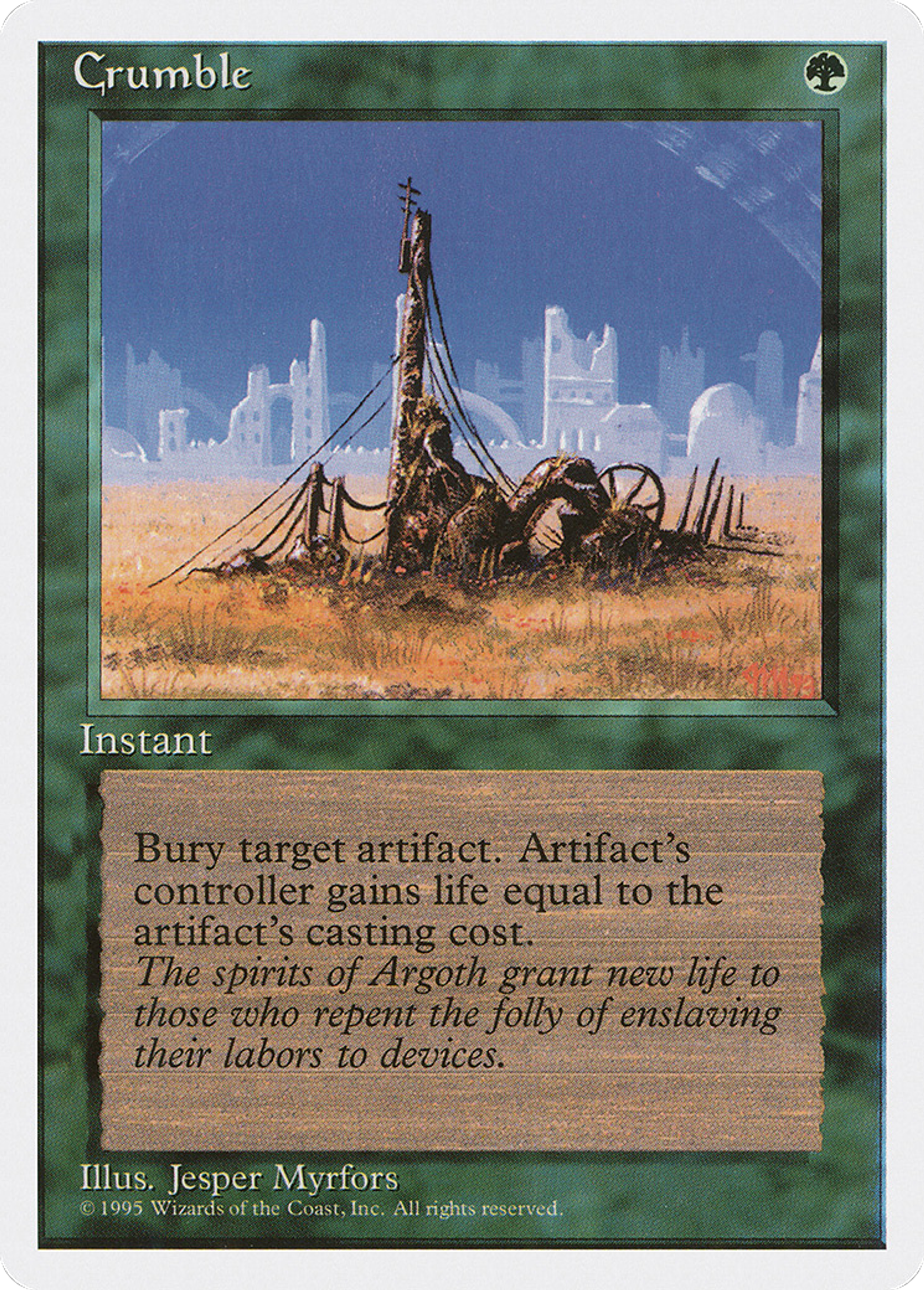 Crumble — Fourth Edition — Magic: The Gathering