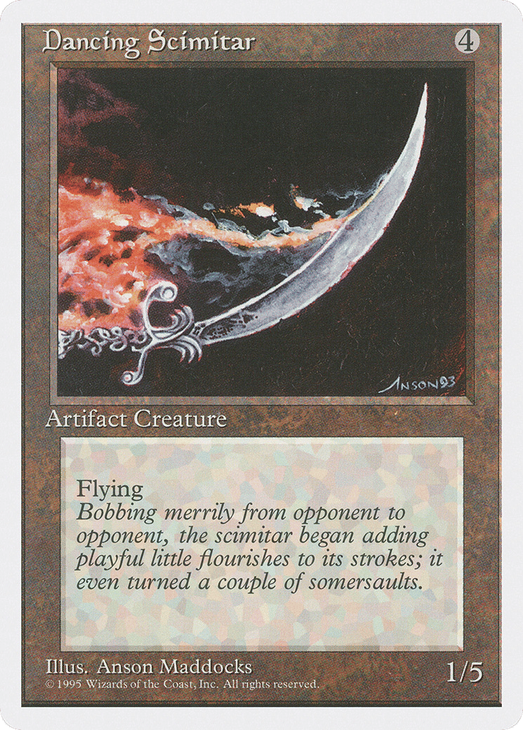 Dancing Scimitar — Fourth Edition — Magic: The Gathering