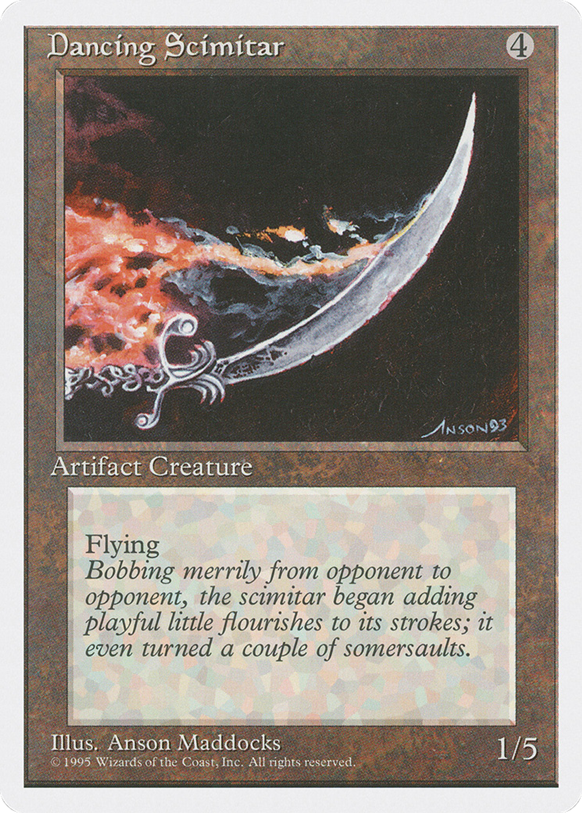 Dancing Scimitar — Fourth Edition — Magic: The Gathering