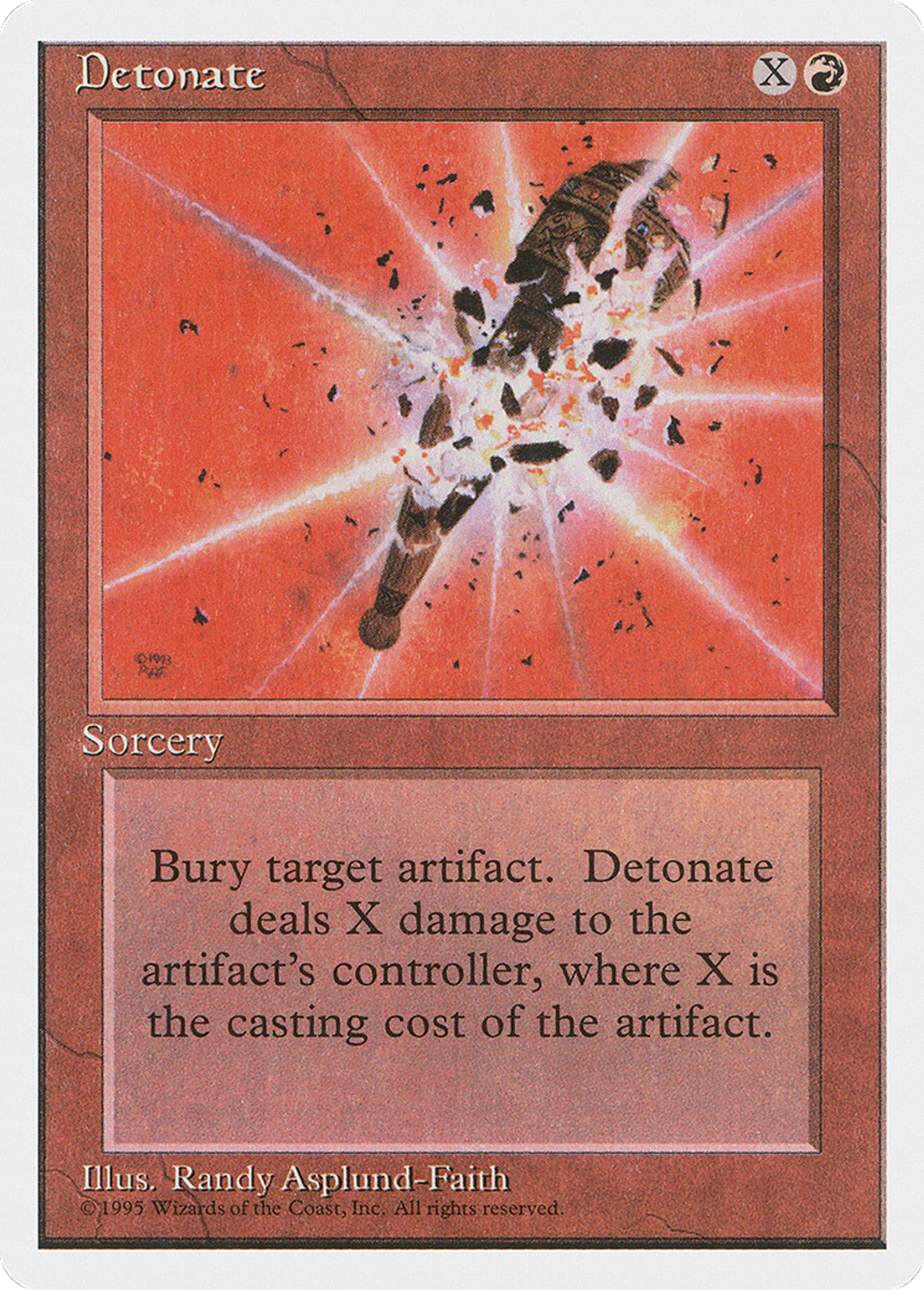 Detonate — Fourth Edition — Magic: The Gathering