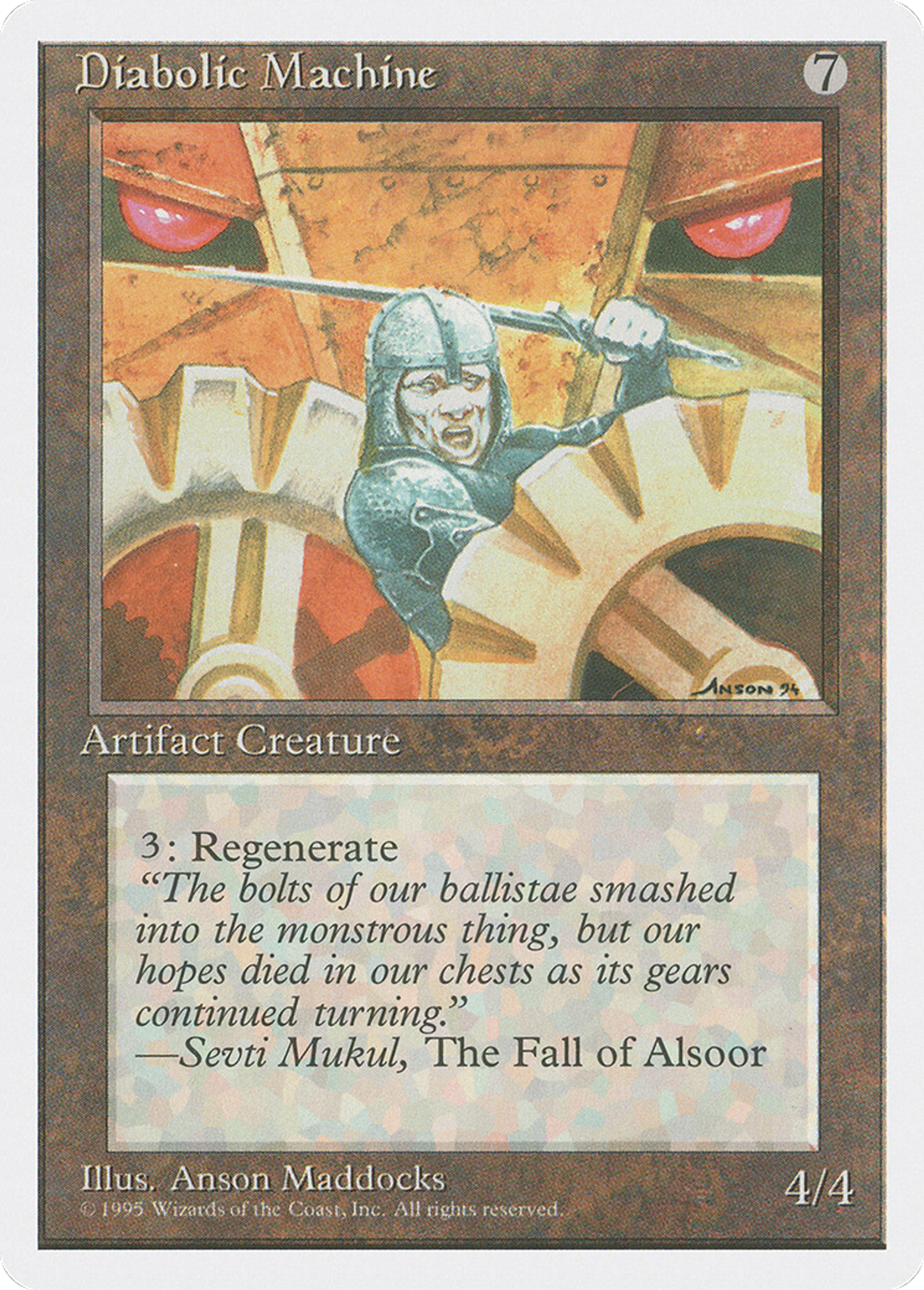 Diabolic Machine — Fourth Edition — Magic: The Gathering