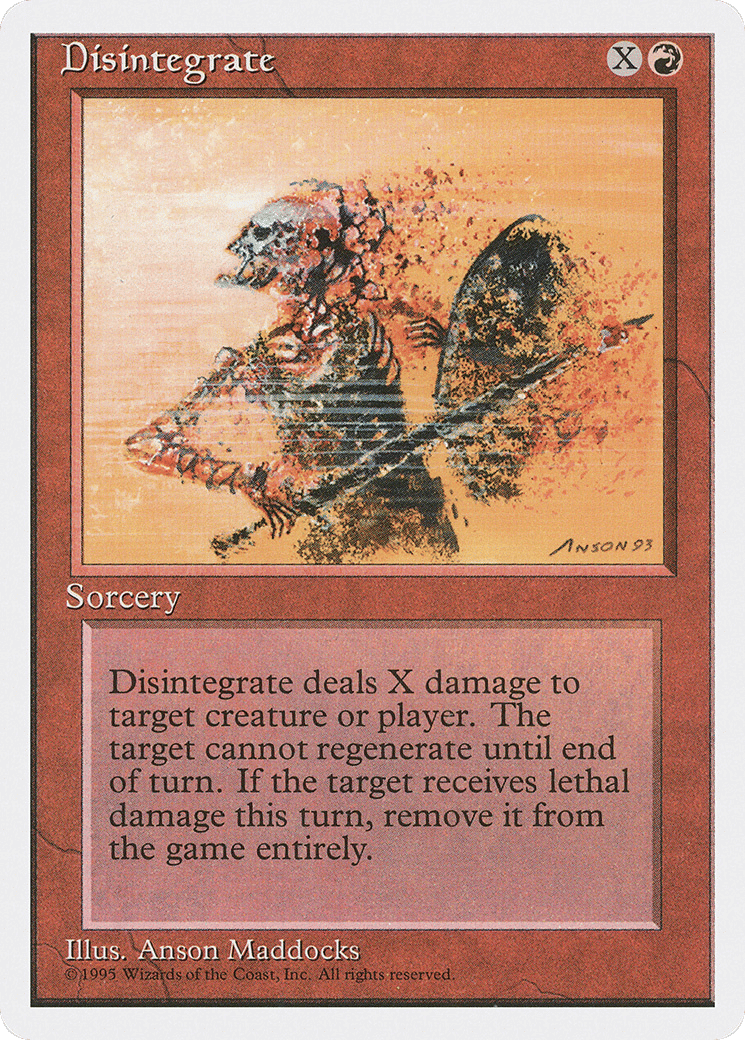Disintegrate — Fourth Edition — Magic: The Gathering