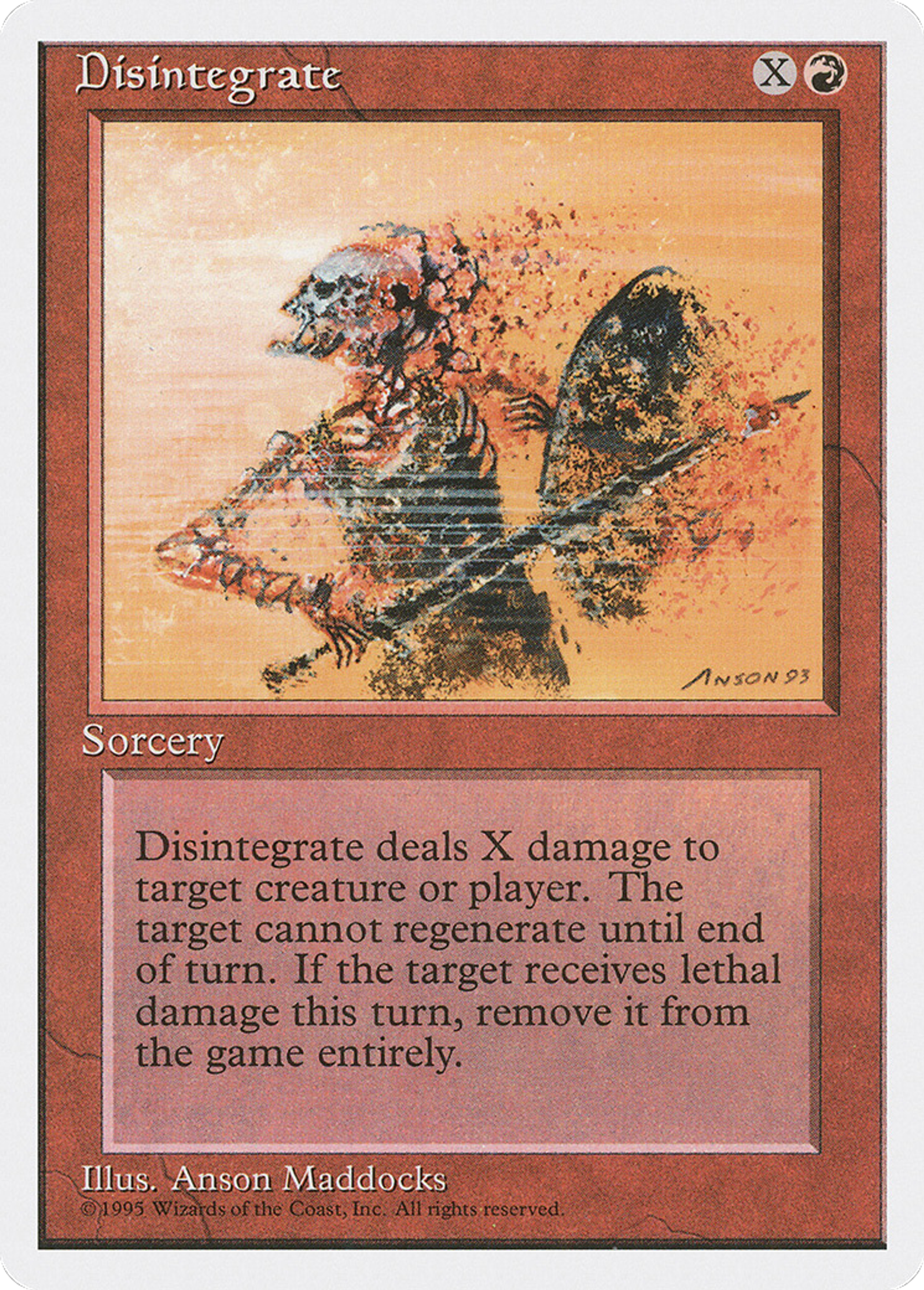 Disintegrate — Fourth Edition — Magic: The Gathering