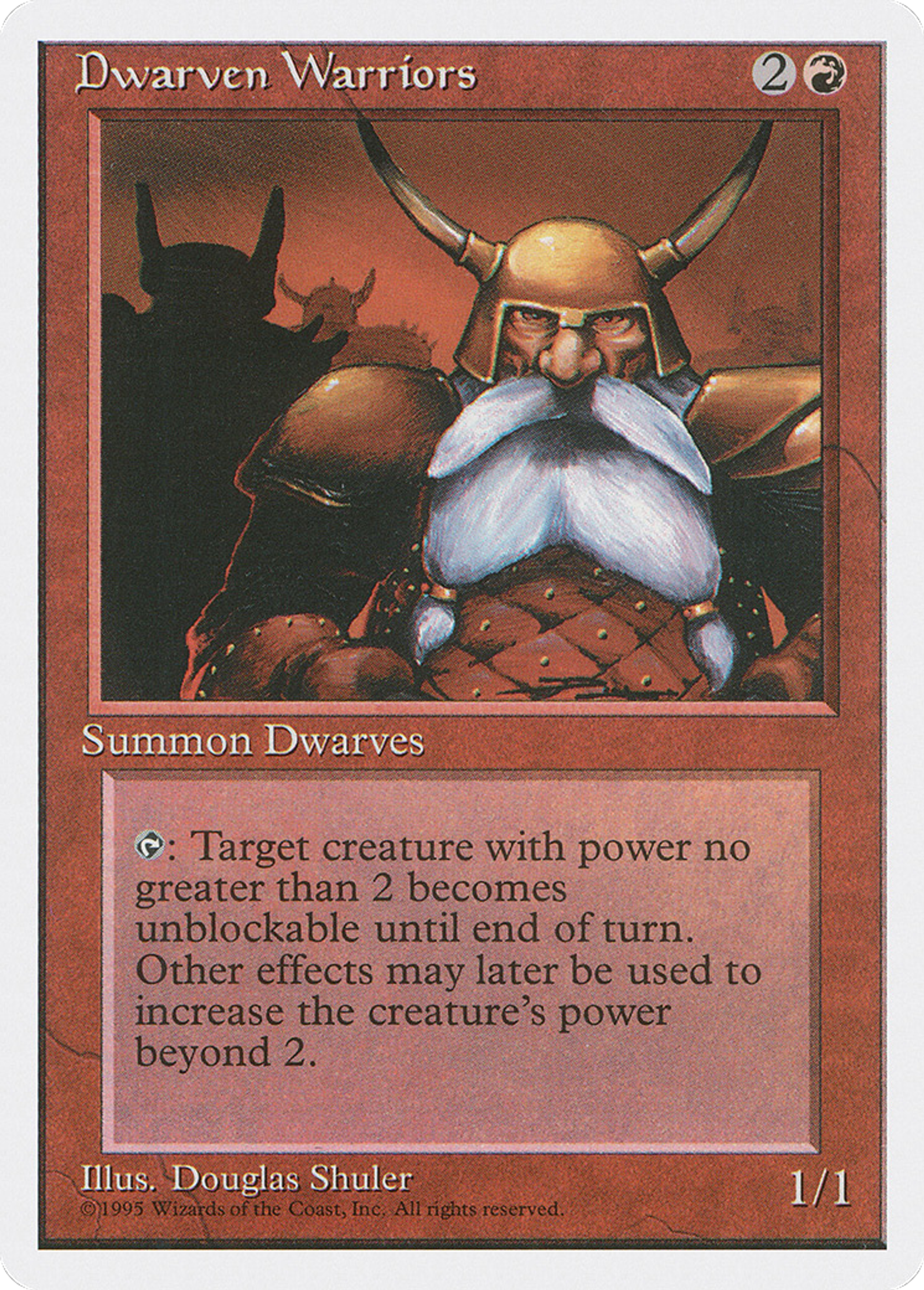 Dwarven Warriors — Fourth Edition — Magic: The Gathering