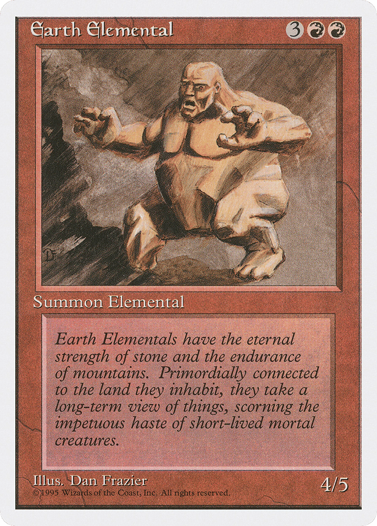 Earth Elemental — Fourth Edition — Magic: The Gathering