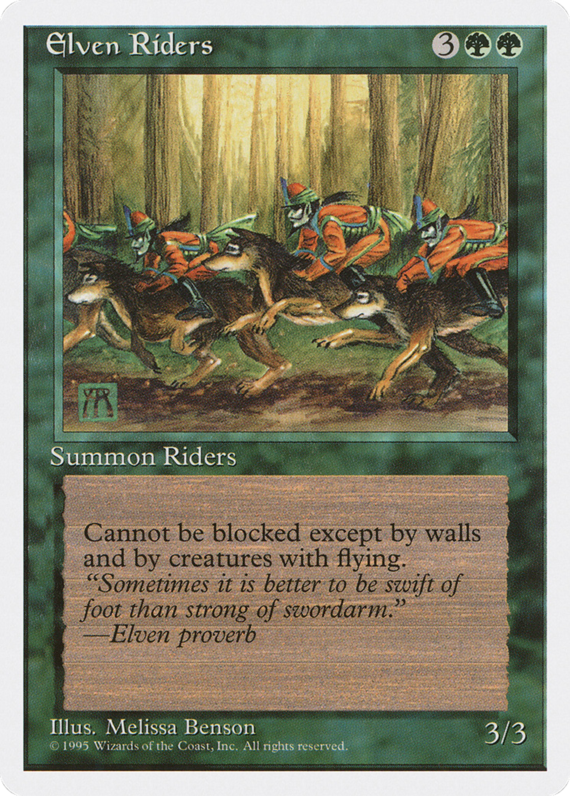 Elven Riders — Fourth Edition — Magic: The Gathering