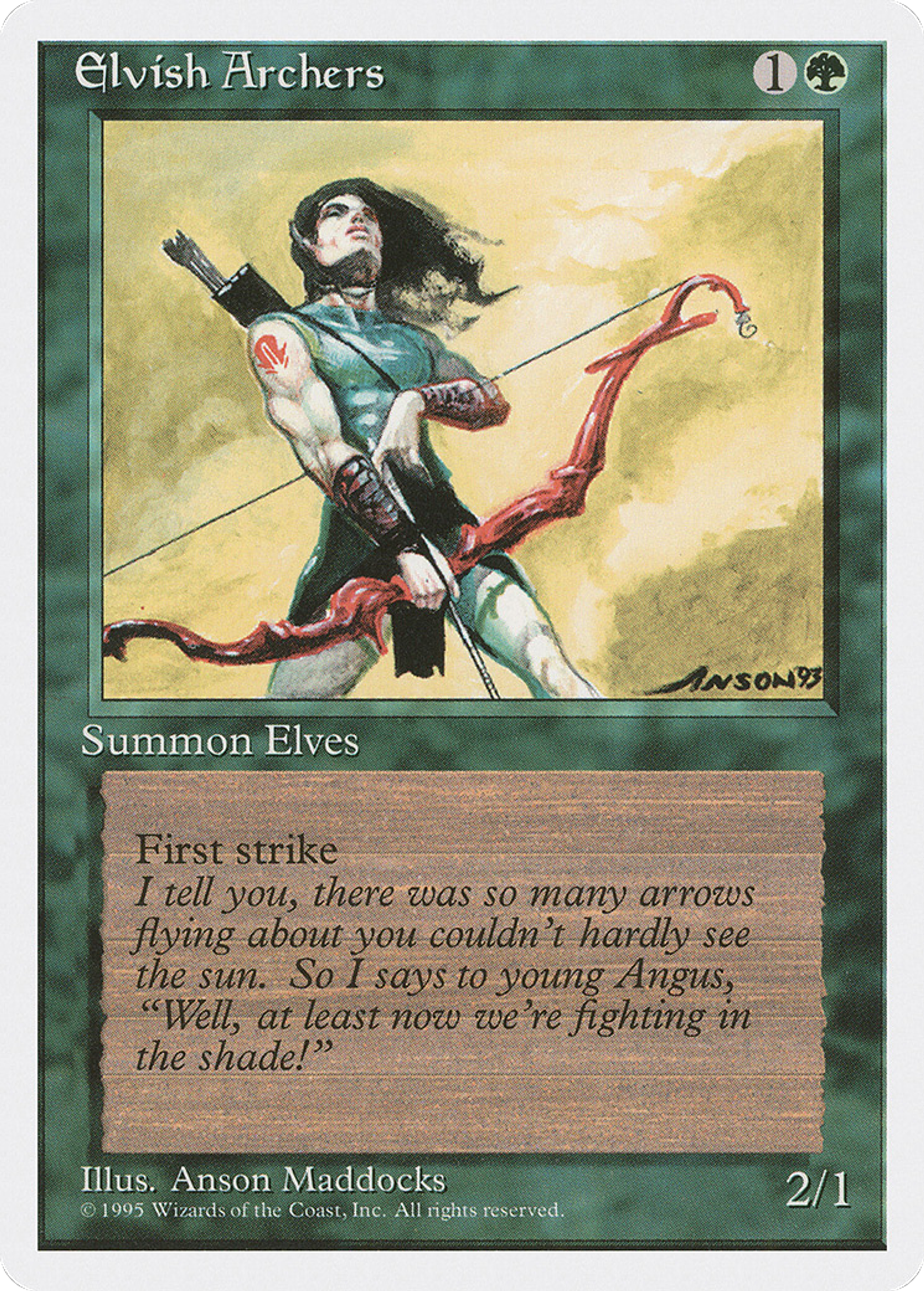 Elvish Archers — Fourth Edition — Magic: The Gathering