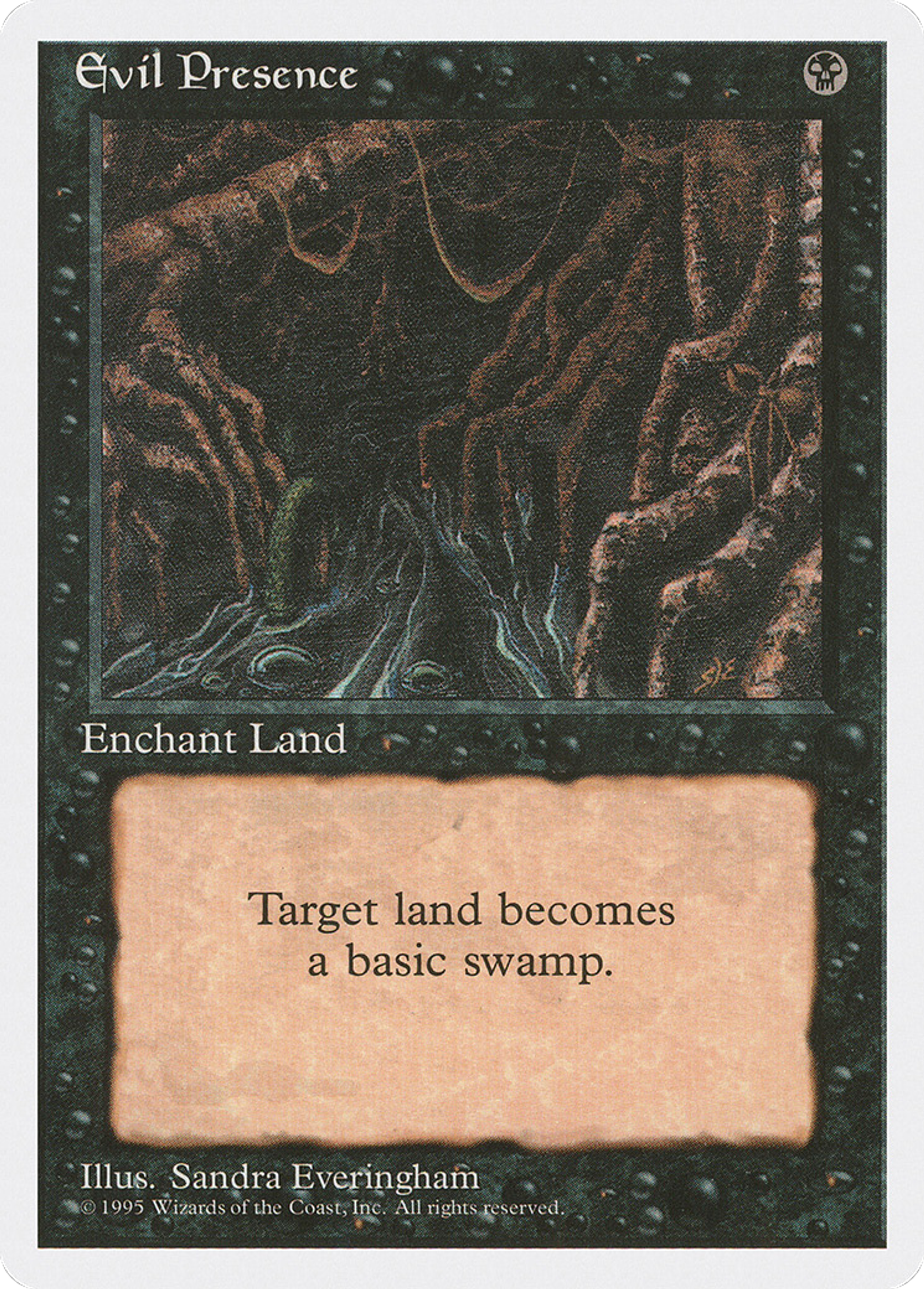 Evil Presence — Fourth Edition — Magic: The Gathering