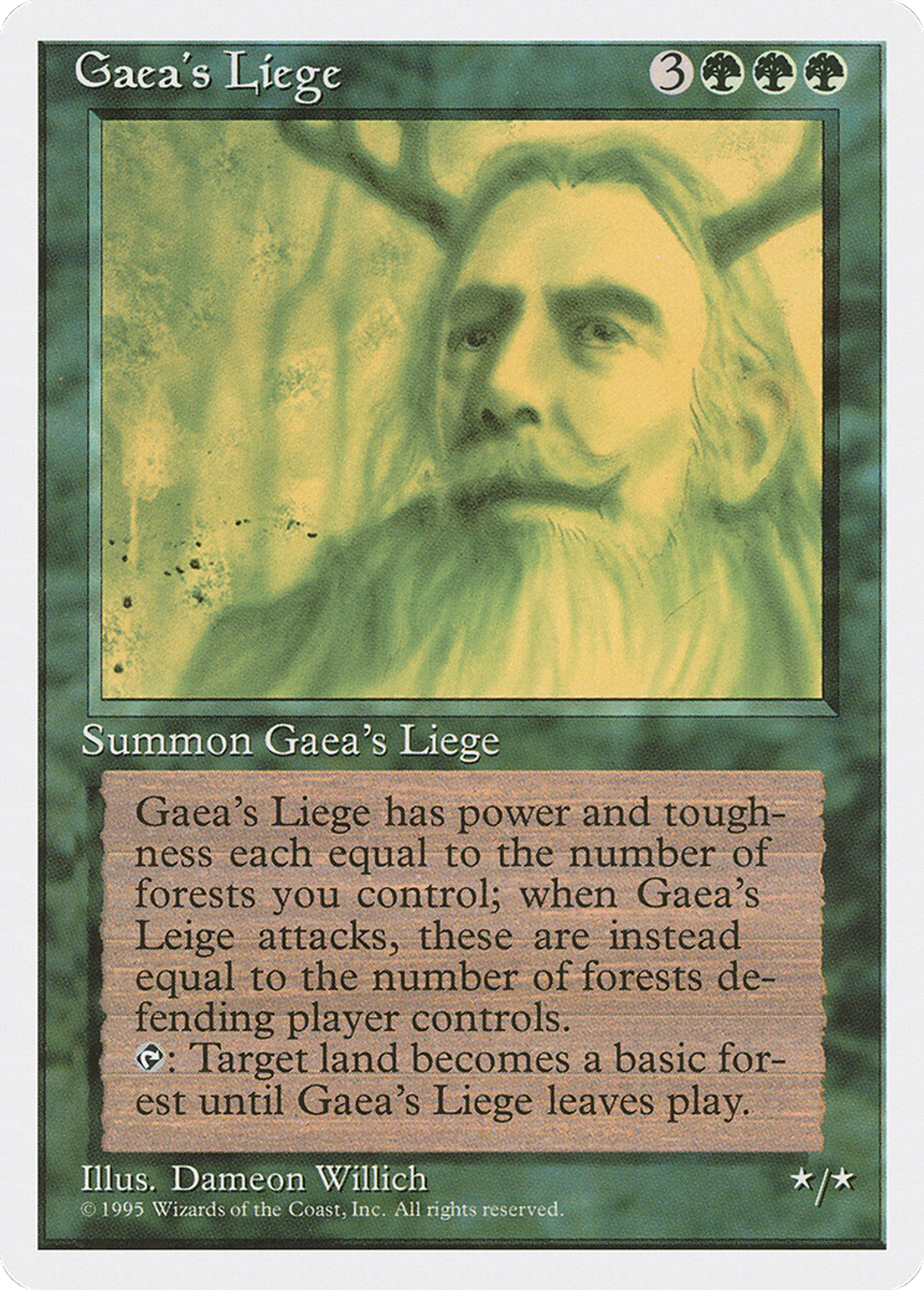 Gaea's Liege — Fourth Edition — Magic: The Gathering
