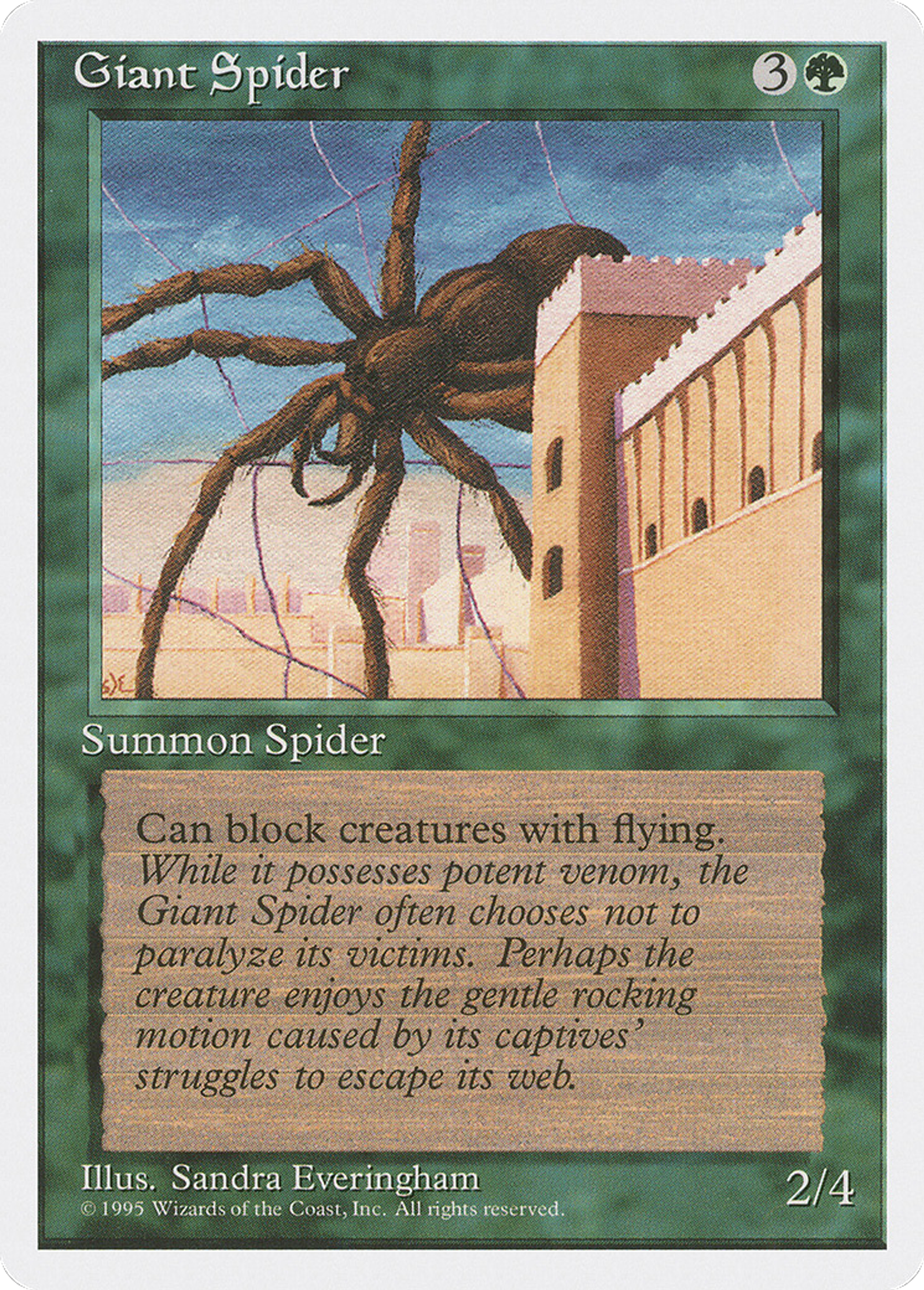 Giant Spider — Fourth Edition — Magic: The Gathering