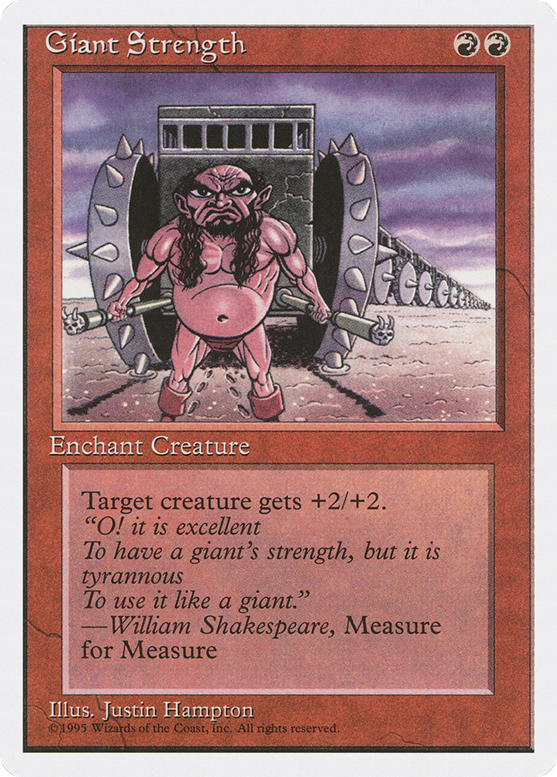 Giant Strength — Fourth Edition — Magic: The Gathering