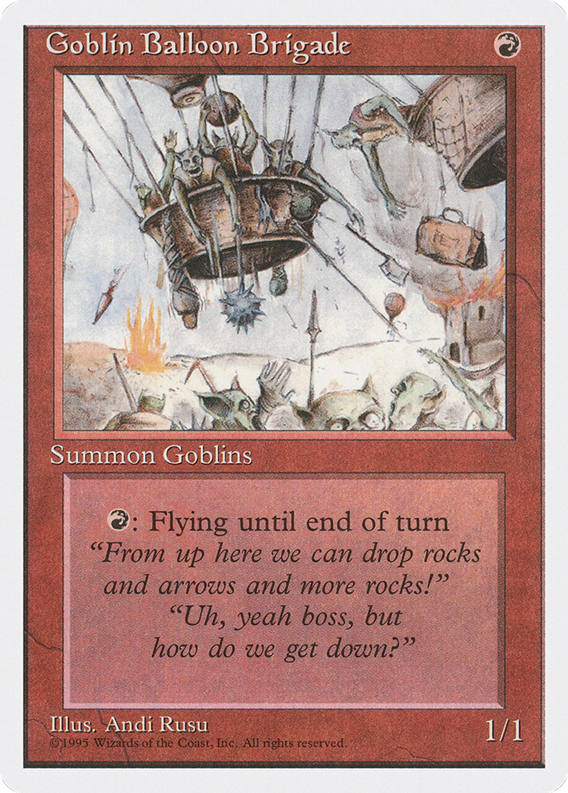 Goblin Balloon Brigade — Fourth Edition — Magic: The Gathering