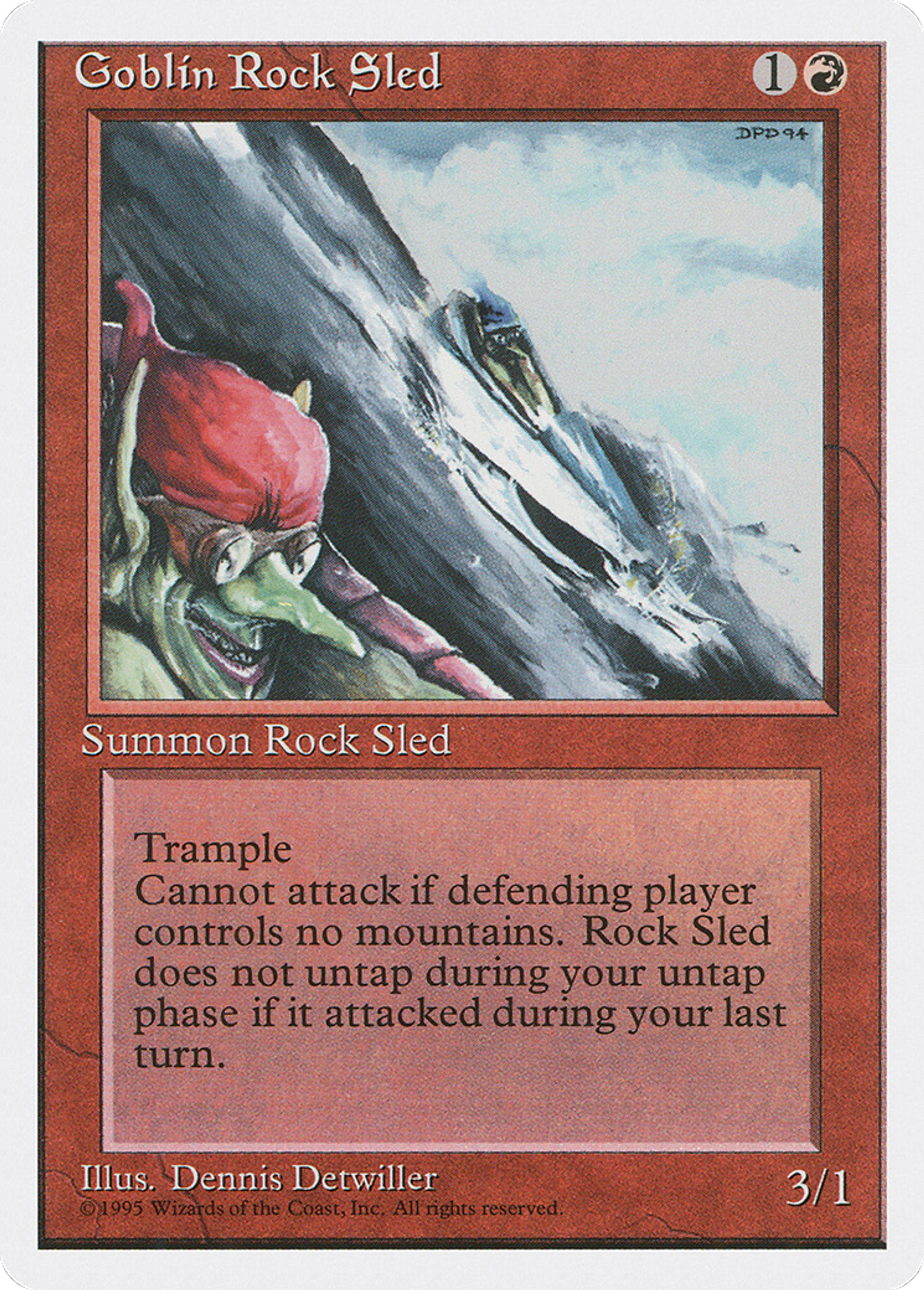 Goblin Rock Sled — Fourth Edition — Magic: The Gathering