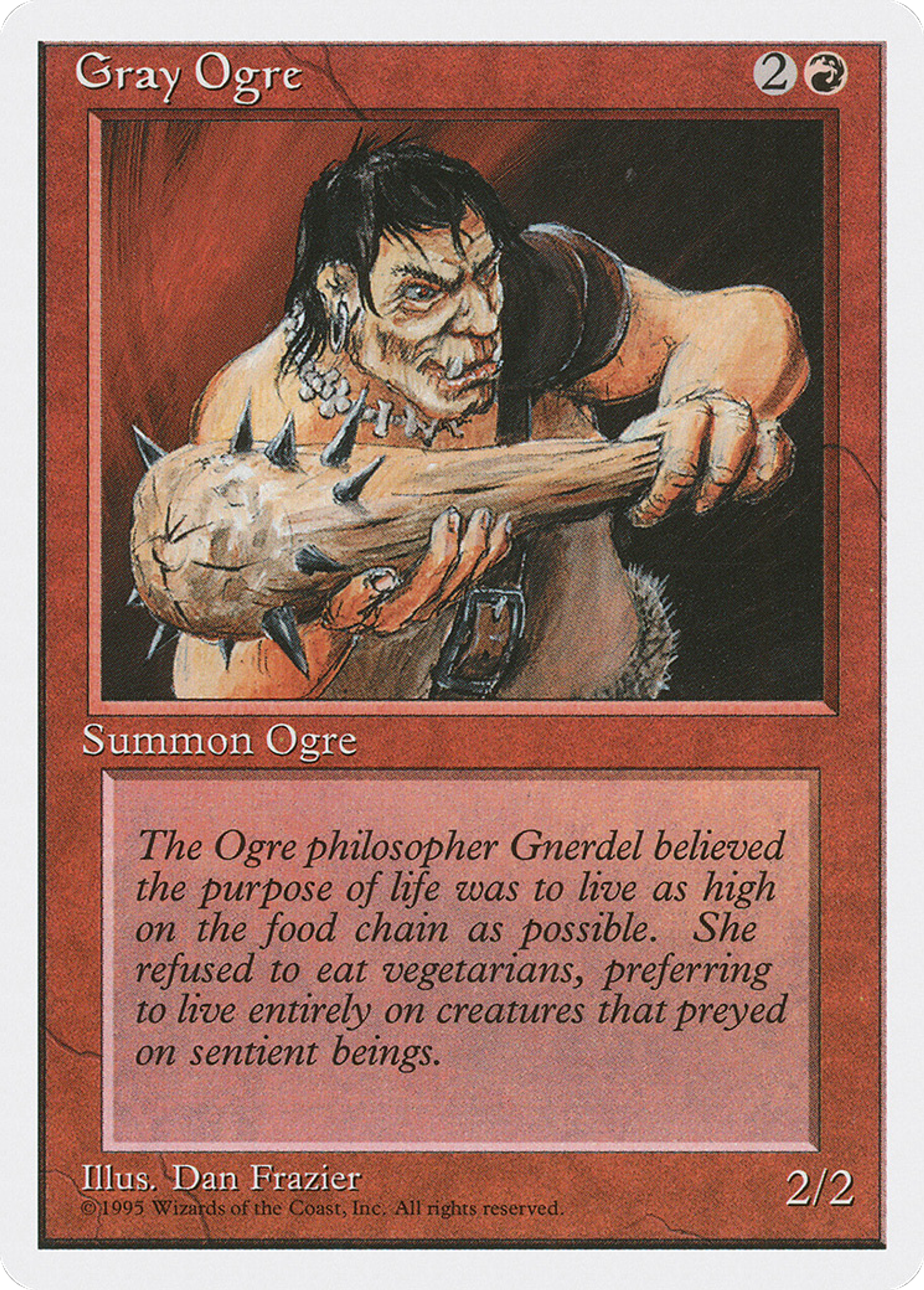 Gray Ogre — Fourth Edition — Magic: The Gathering