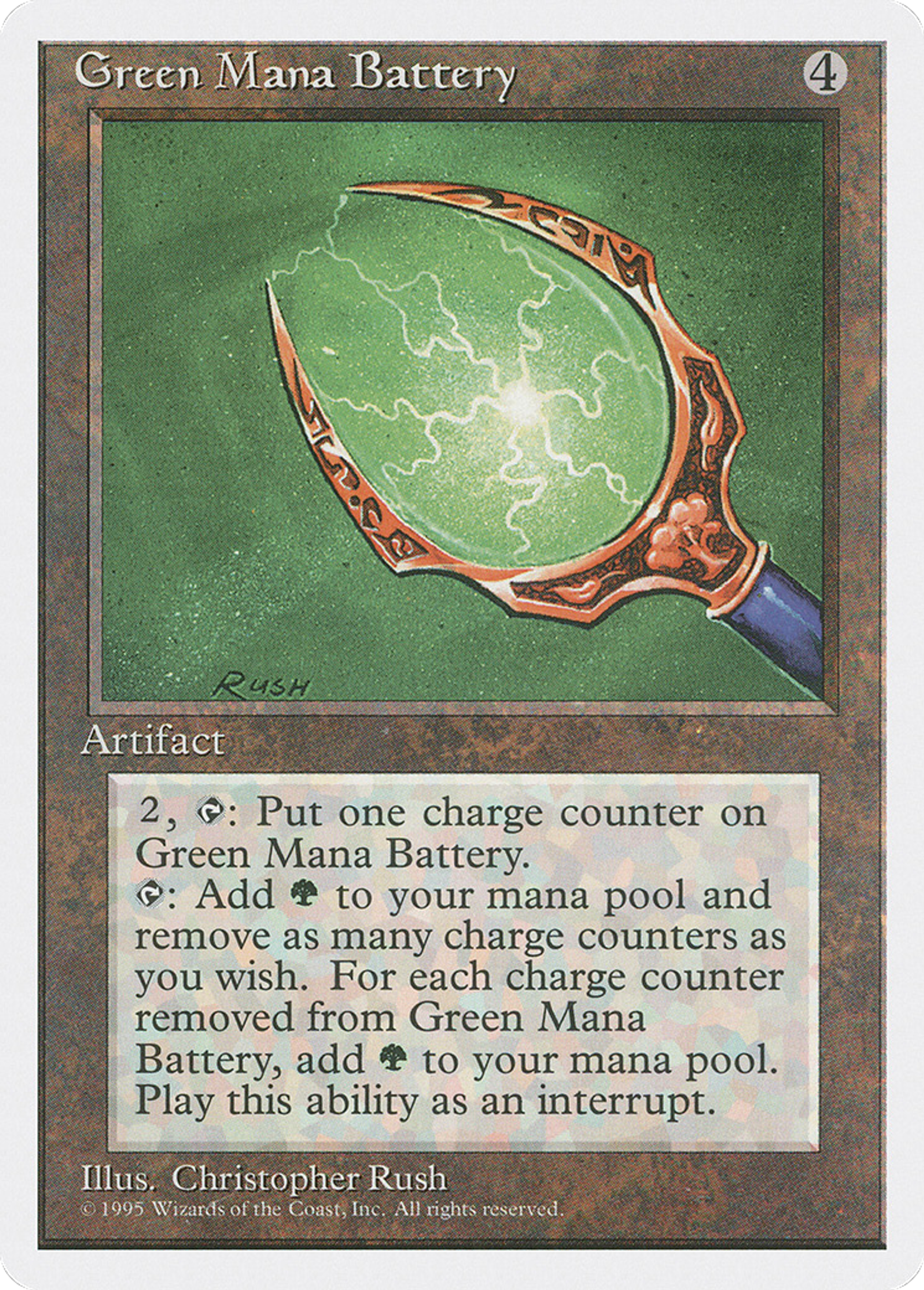 Green Mana Battery — Fourth Edition — Magic: The Gathering