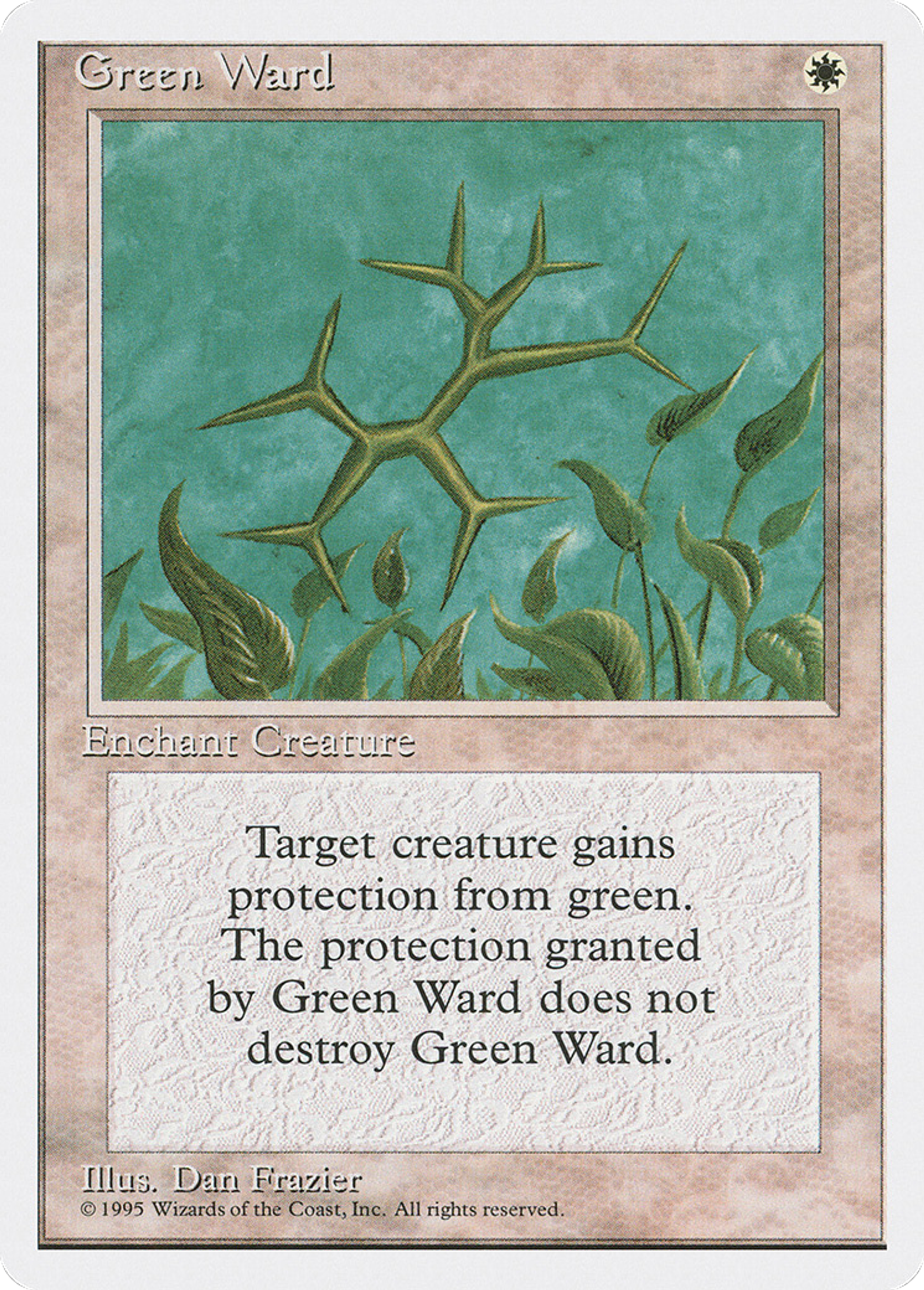 Green Ward — Fourth Edition — Magic: The Gathering