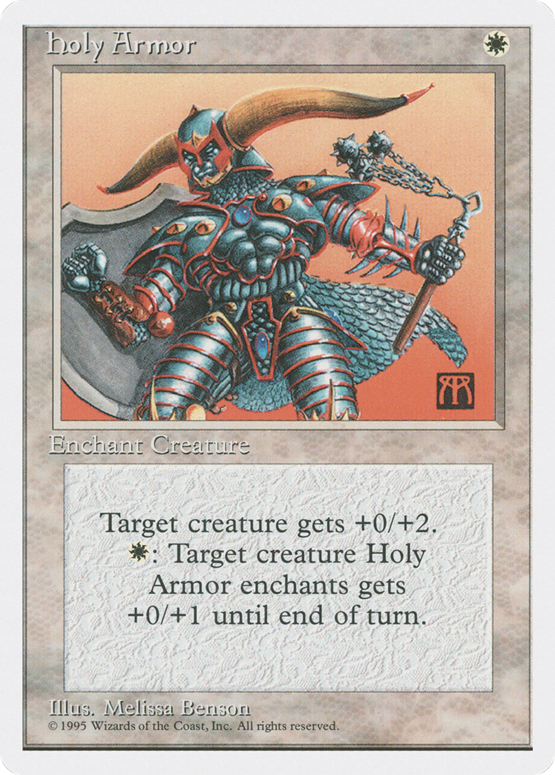 Holy Armor — Fourth Edition — Magic: The Gathering