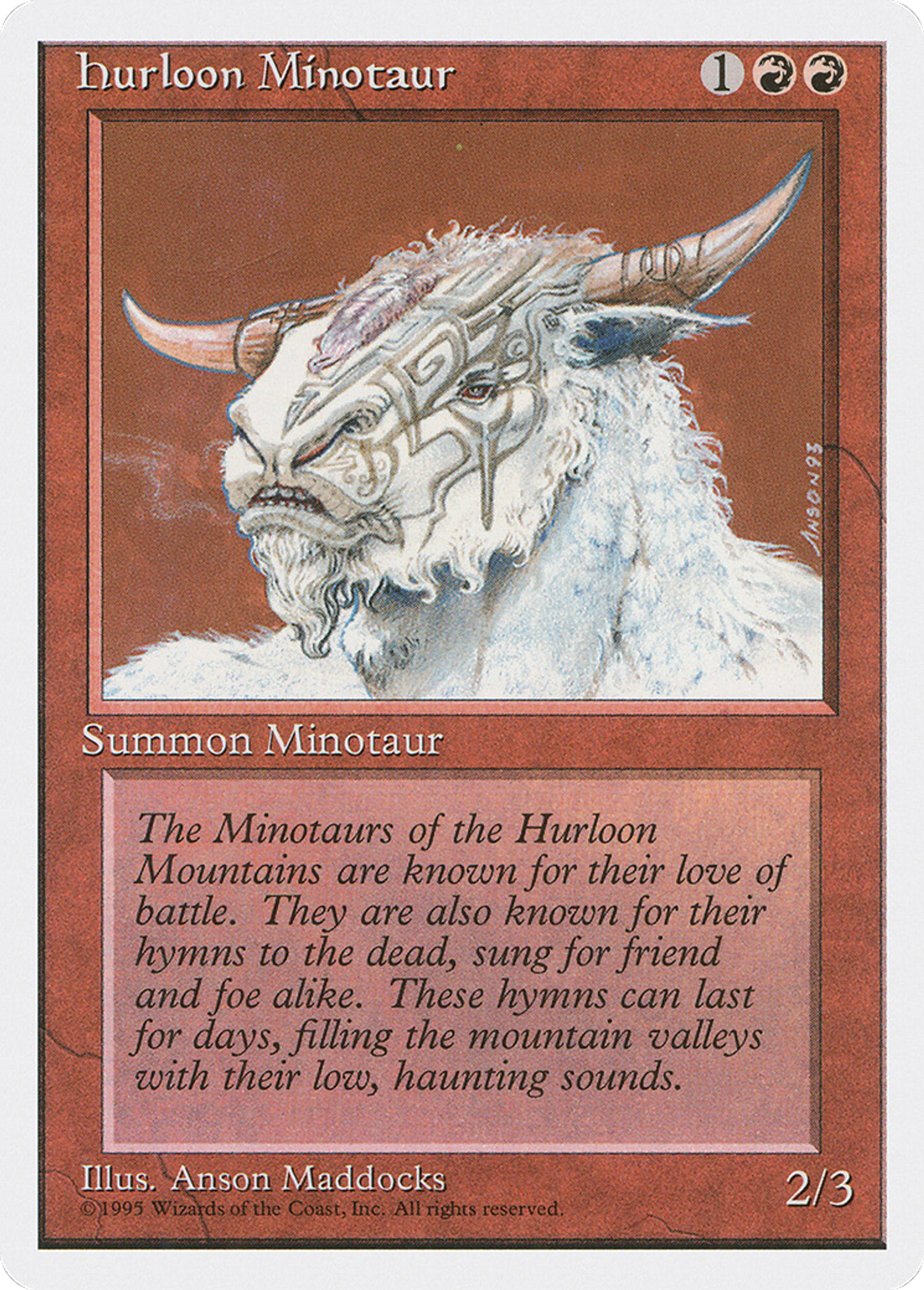 Hurloon Minotaur — Fourth Edition — Magic: The Gathering