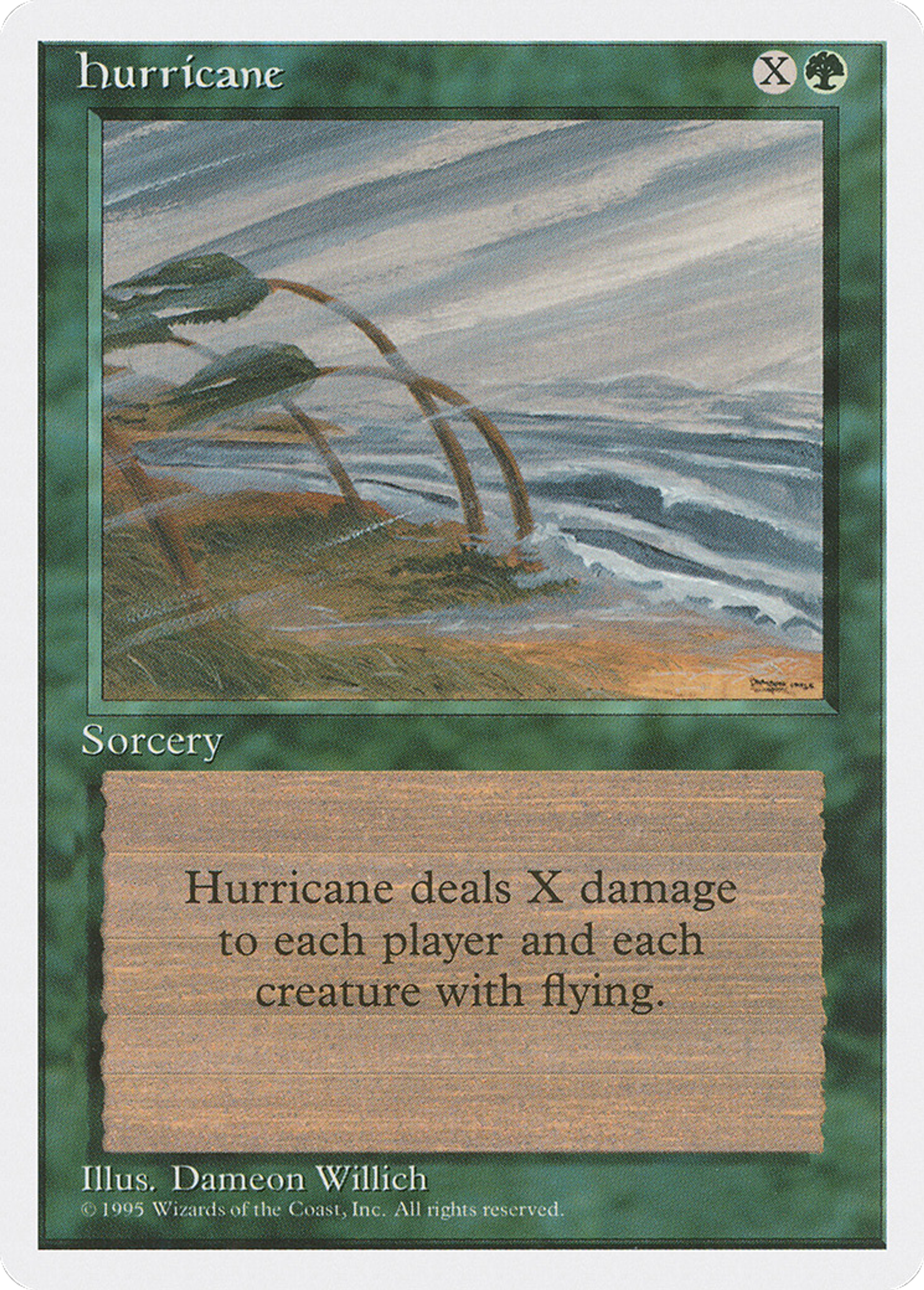 Hurricane — Fourth Edition — Magic: The Gathering