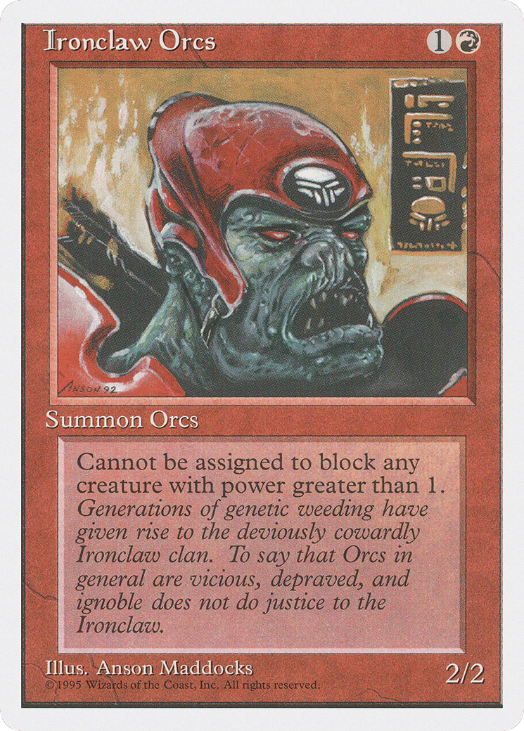 Ironclaw Orcs — Fourth Edition — Magic: The Gathering