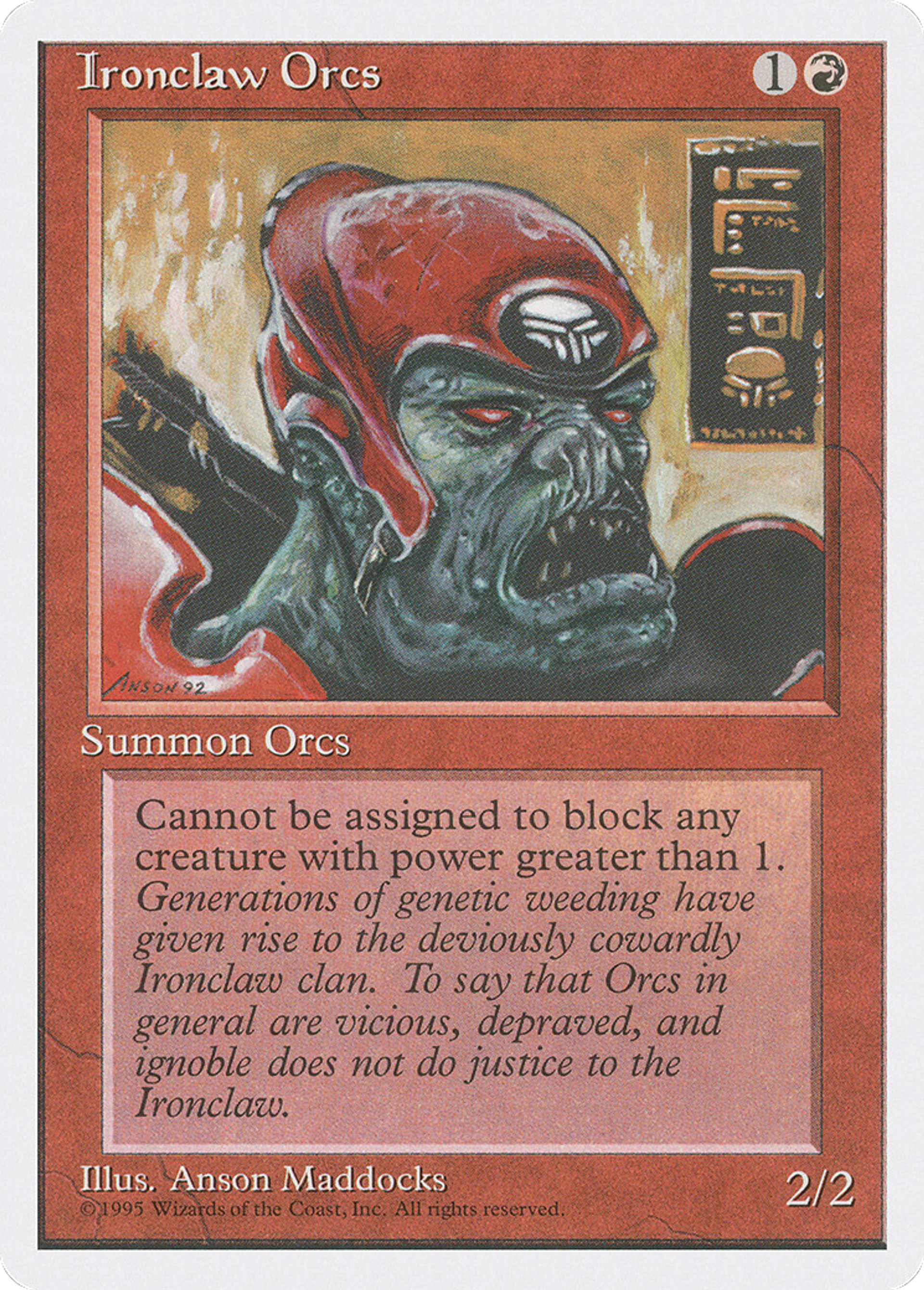 Ironclaw Orcs — Fourth Edition — Magic: The Gathering